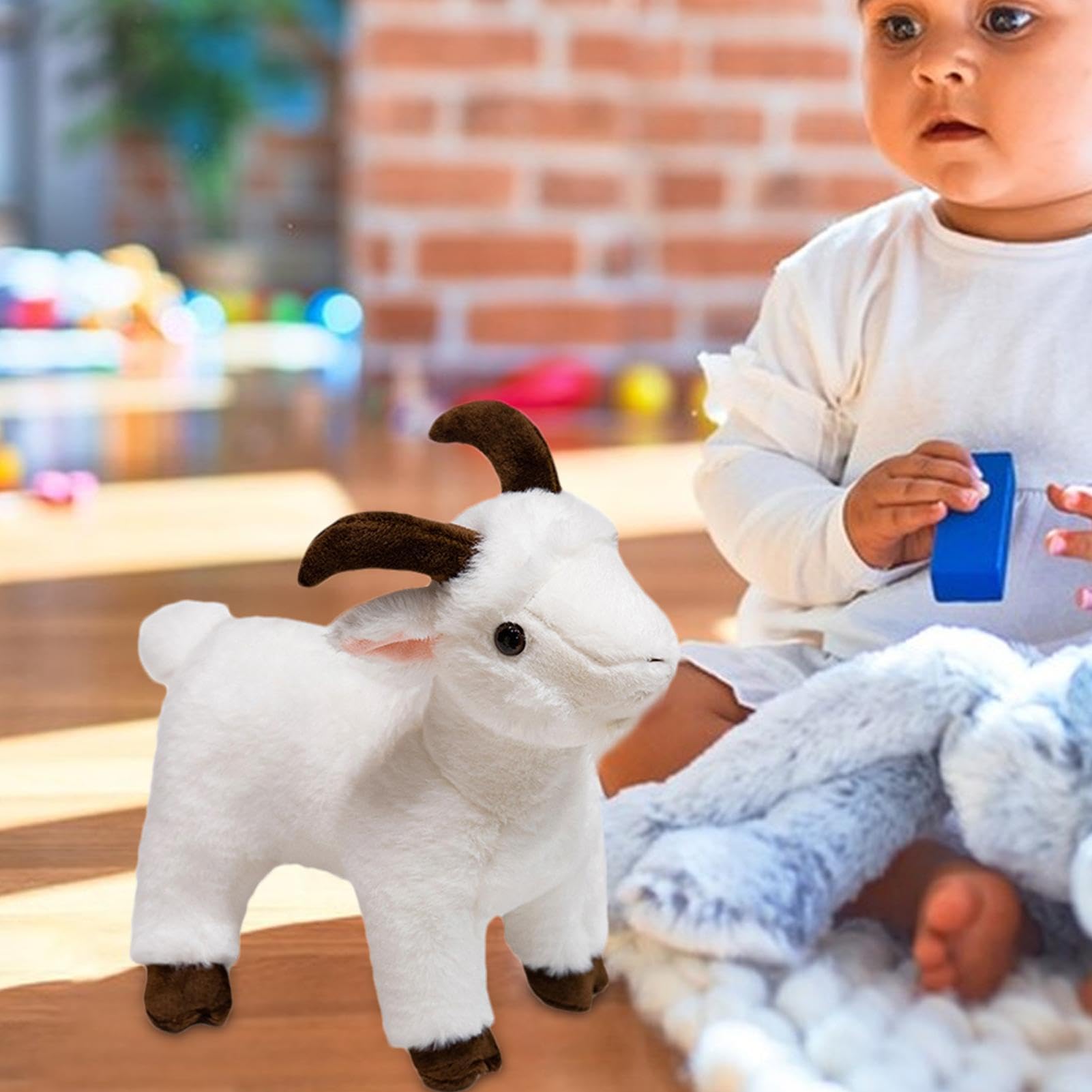 Amazon.co.jp: シミュレーションヤギぬいぐるみ 30cm/11.8インチ