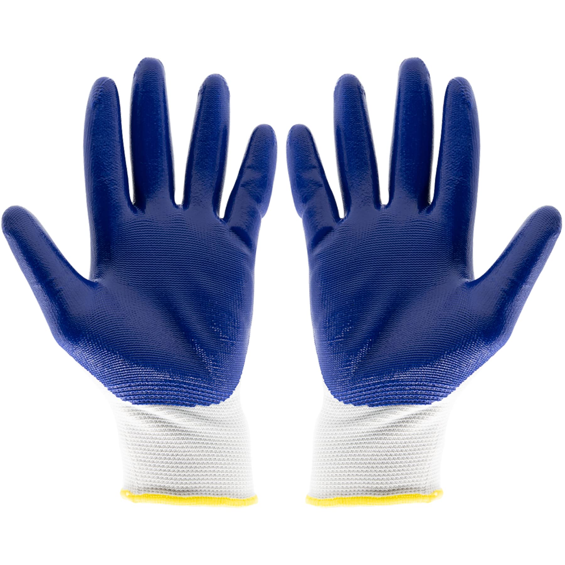 EXBRIECO, 12, 6 ou 3 Paire, Gants de Protection, Polyester et Polyuréthane, Durables, Résistants à l'Abrasion, la Réparation, la Mécanique avec une seule Prise, pour Hommes et Femmes.