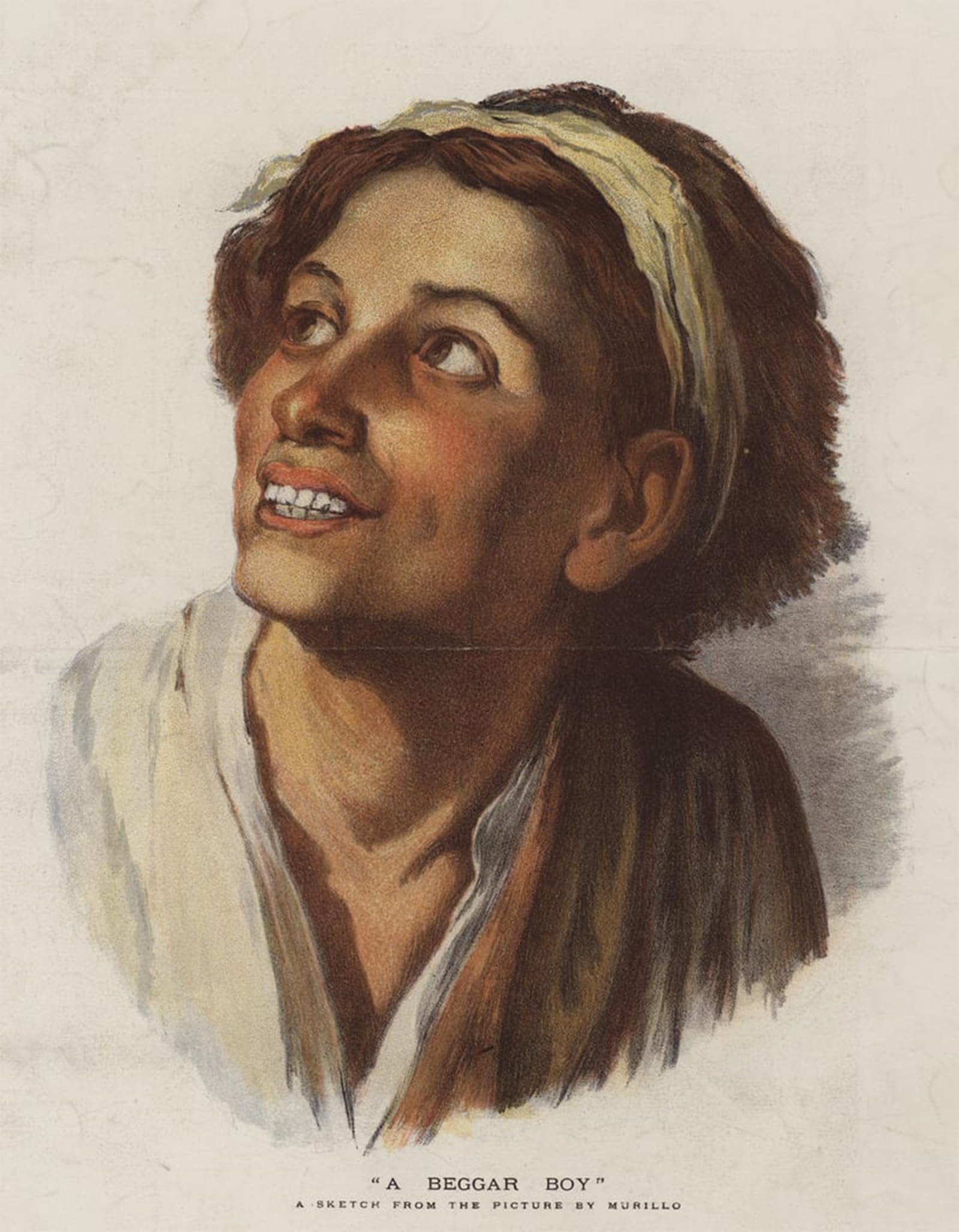 HRJUBWREE Famous Paintings Pictures Artwork Picture a Beggar Boy by Bartolomé Esteban Murillo Photo Wall Print for Office Decor 60x90cm
