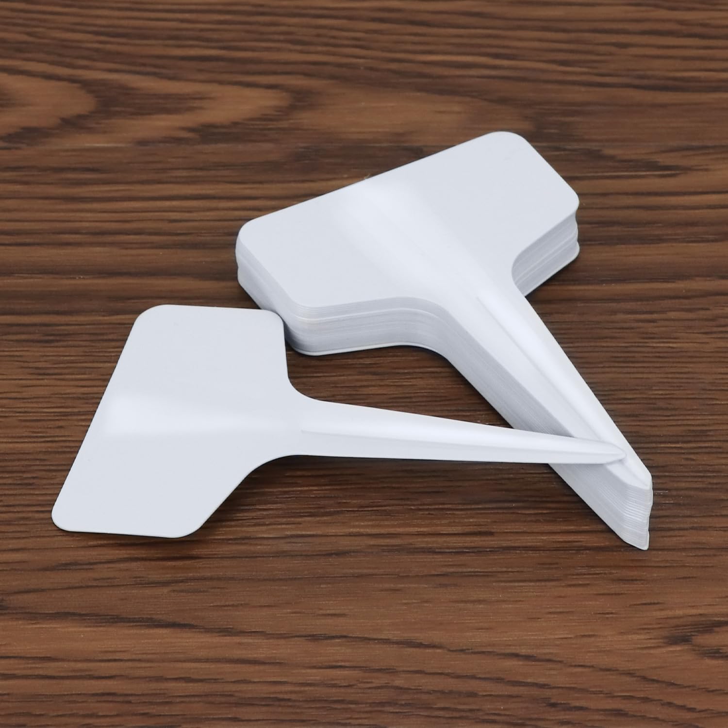 QWORK® 100 etykiet na rośliny, 6 x 10 cm, duże plastikowe tabliczki do roślin, etykiety ogrodowe, do warzyw, sadzonek, kwiatów, typ T