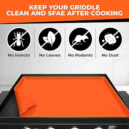 Miniatura 4 de Alfombrilla de silicona para parrilla  Funda de silicona resistente para parrilla Blackstone  Alfombrilla de plancha resistente al calor