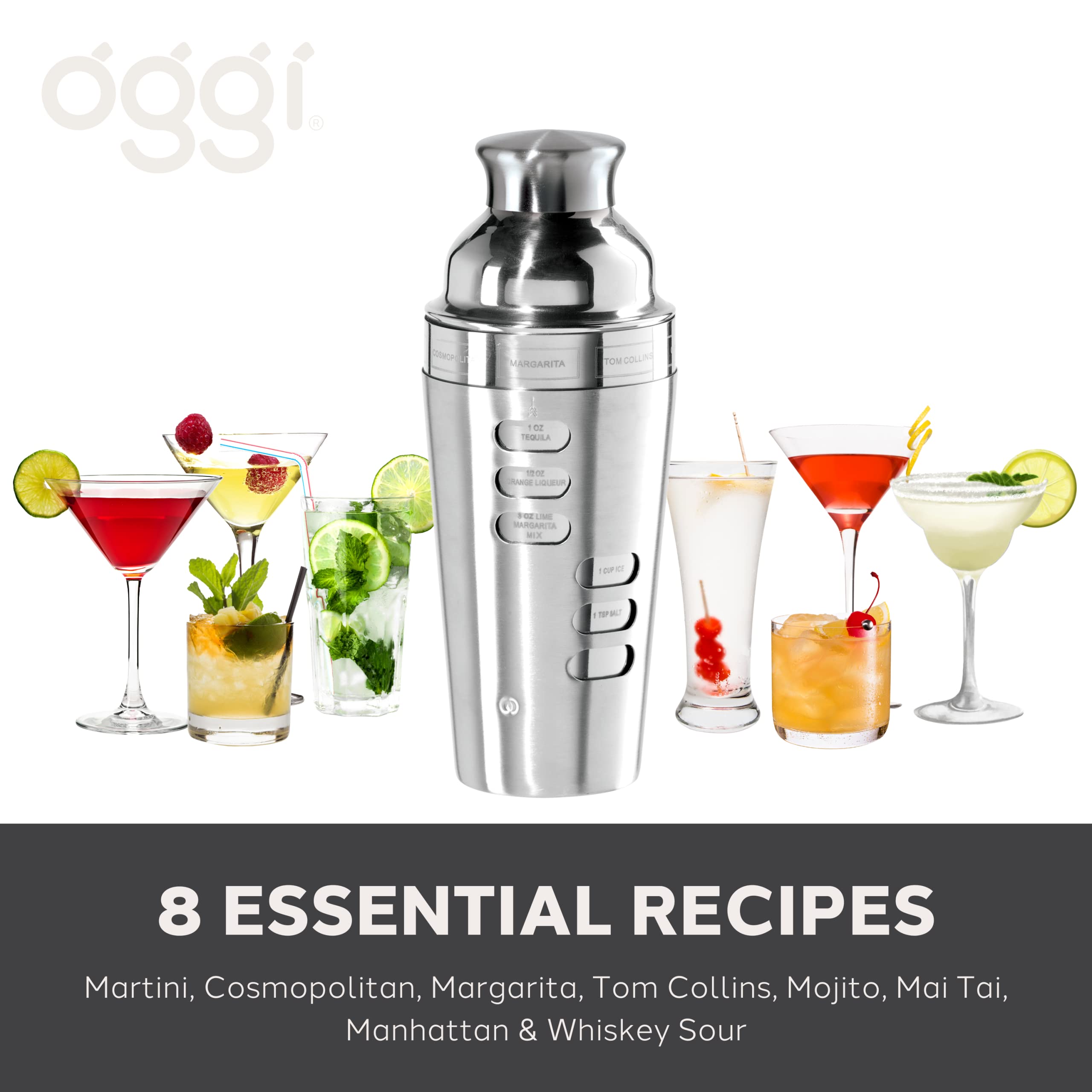 Oggi 7387.0 Cocktailshaker, Edelstahl