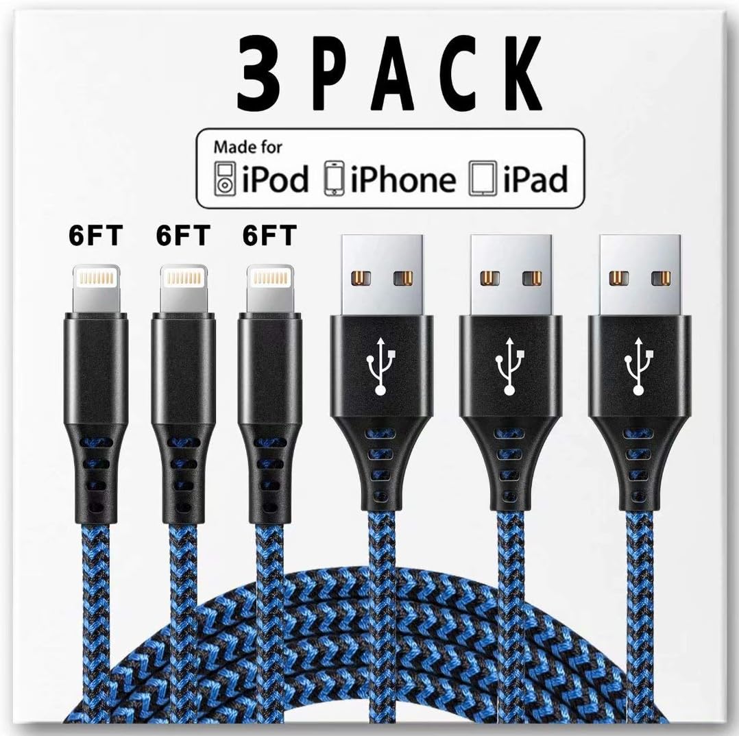 Apple MFi Certified iPhone Charger Apple Lightning Cable iPhone Charger Cable USB Lightning Cable Wire for iPhone 11 Pro MAX X XS XR 8 7 6 Plus SE iPad iPod car Cord Fast Accessories Chargers Cable