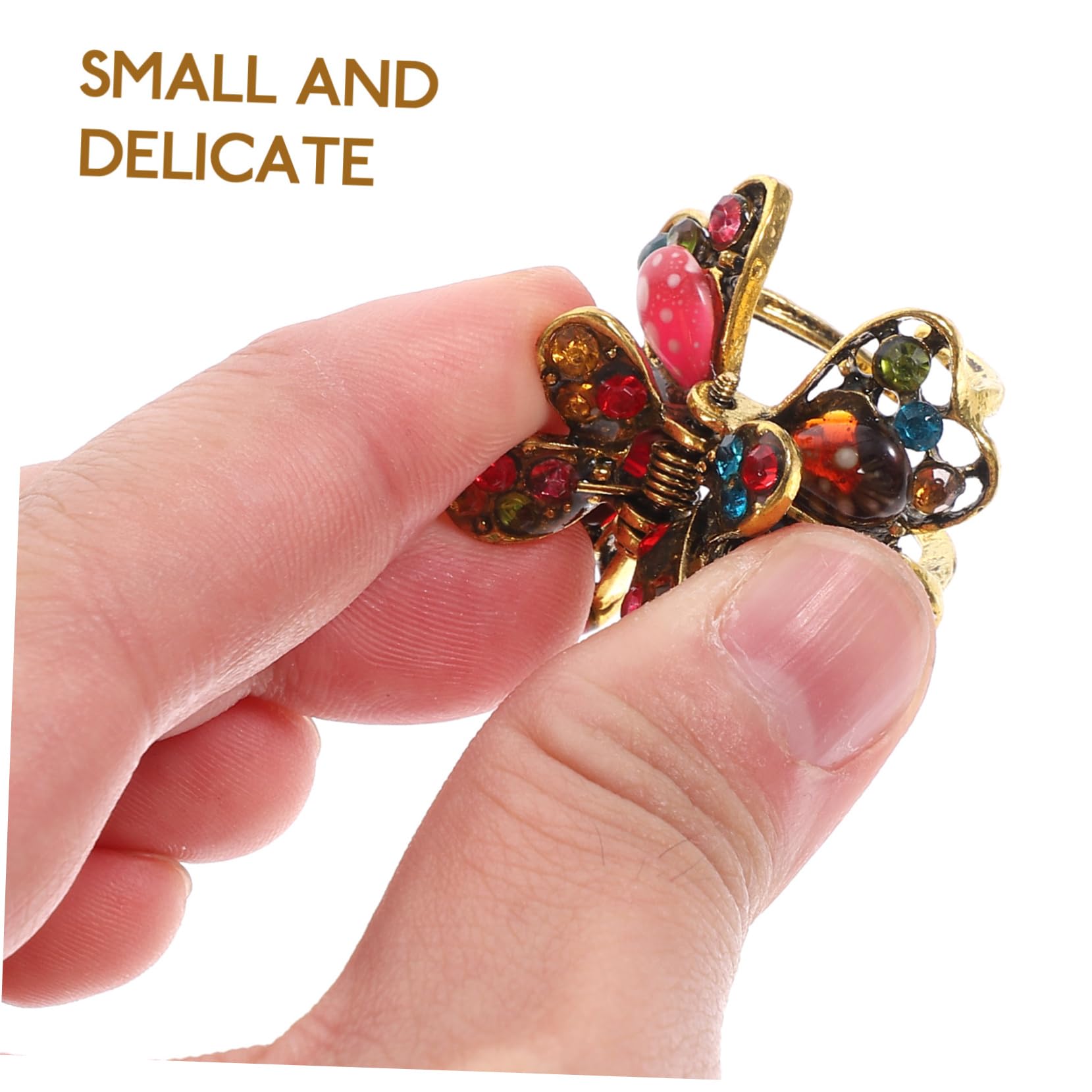FRCOLOR 3er-set Haarklammern in Verschiedenen Farben Mini-design Haar-accessoires Mit Strass-einlage Leicht Und Funktional 5 Stück X 3