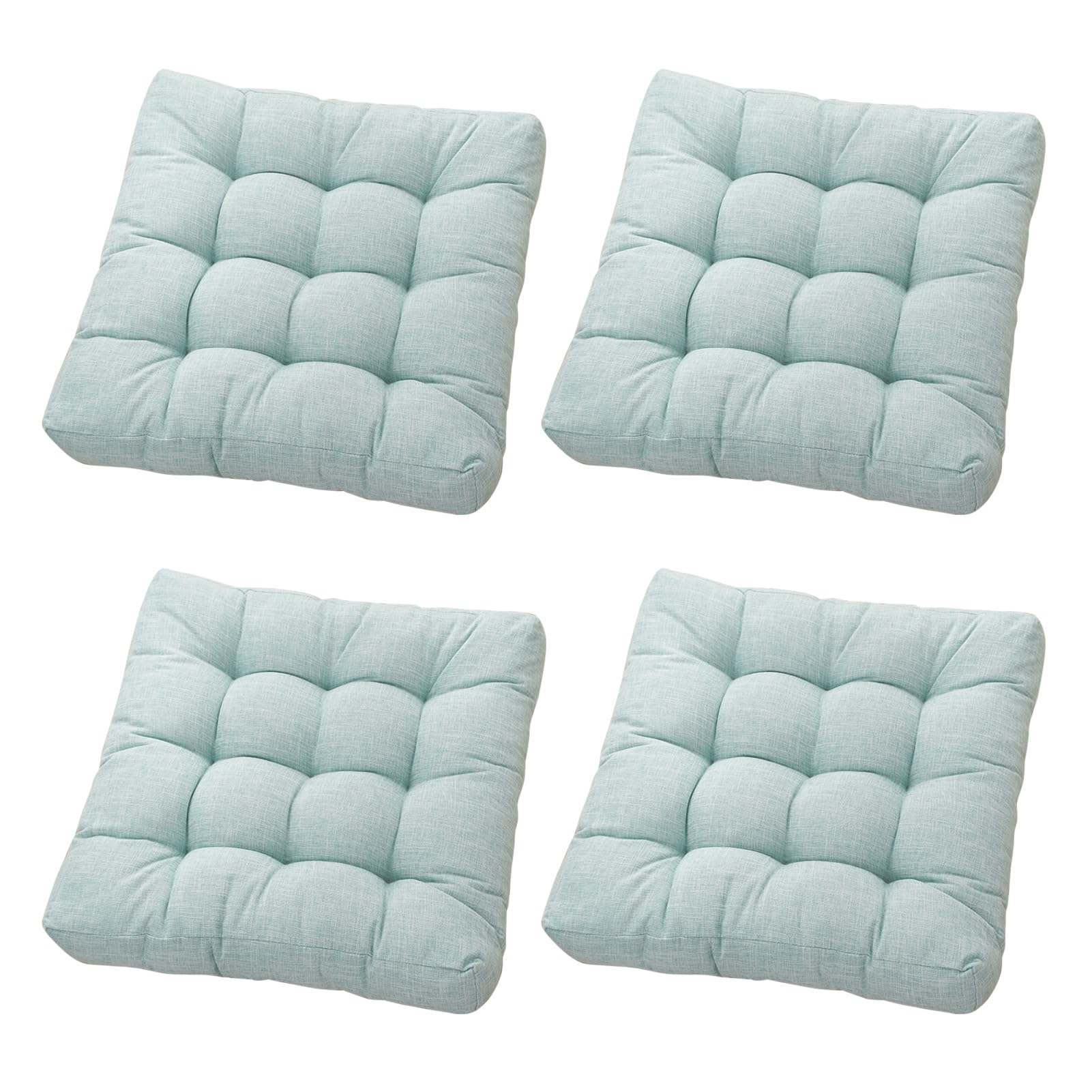 Coussins de chaise de salle à manger en lin 45x45 cm de haute densité pour intérieur