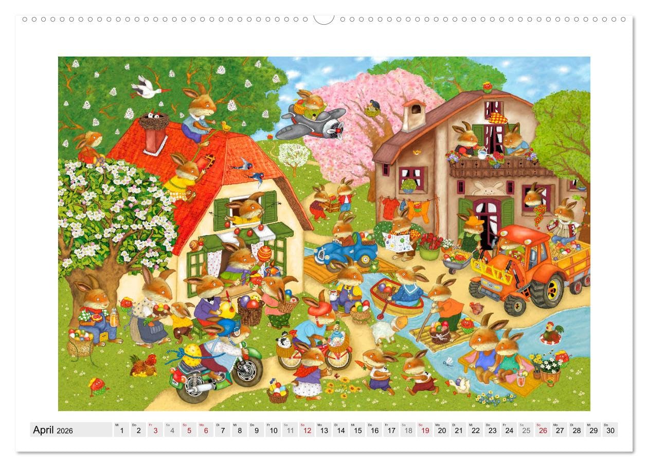 Meine kleine Wimmelwelt (hochwertiger Premium Wandkalender 2026 DIN A2 quer), Kunstdruck in Hochglanz: Lustige Wimmelbilder für Kinder (CALVENDO Spass)