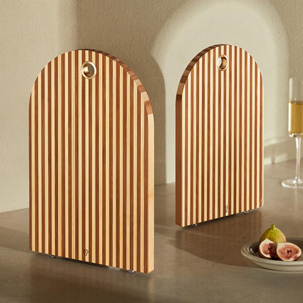 IMIKEYA Tagliere da Cucina per Preparazione di Verdure in Legno Multifunzionale Superficie Piatta Antiscivolo e Uso Domestico in Cucina