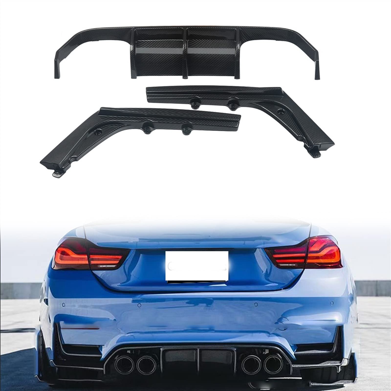 Diffuseur arrière carbone F80 M3 F82 M4 protection et aérodynamisme