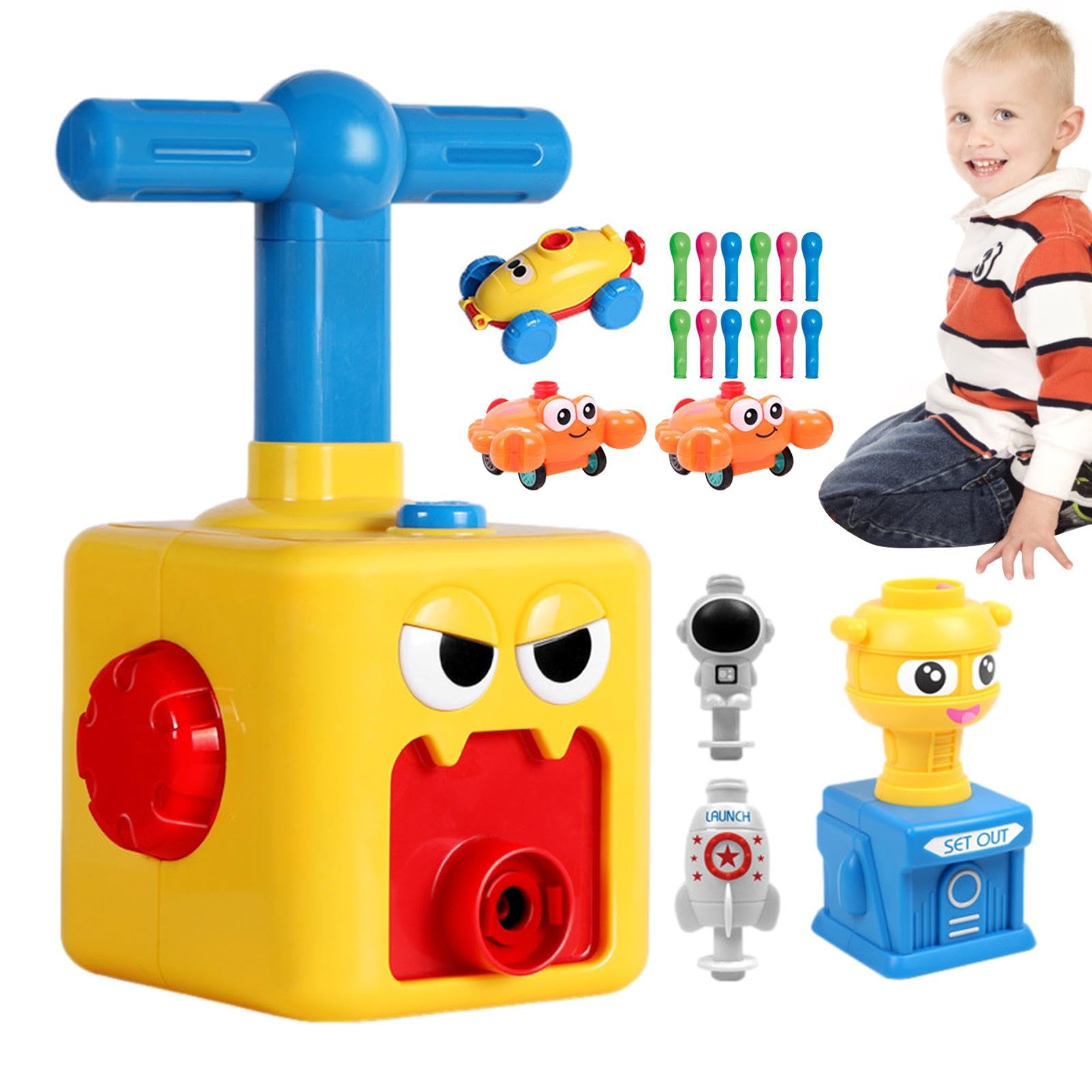 Power Balloon Racer Toy - Balloon launchers Toy Set, Balloon Powered Car Racers Kit | Inflatable Balloon Pumps Racing Car with Pumps s, Stem Balloon Pumps Cars Racer Kit for Boys Girls