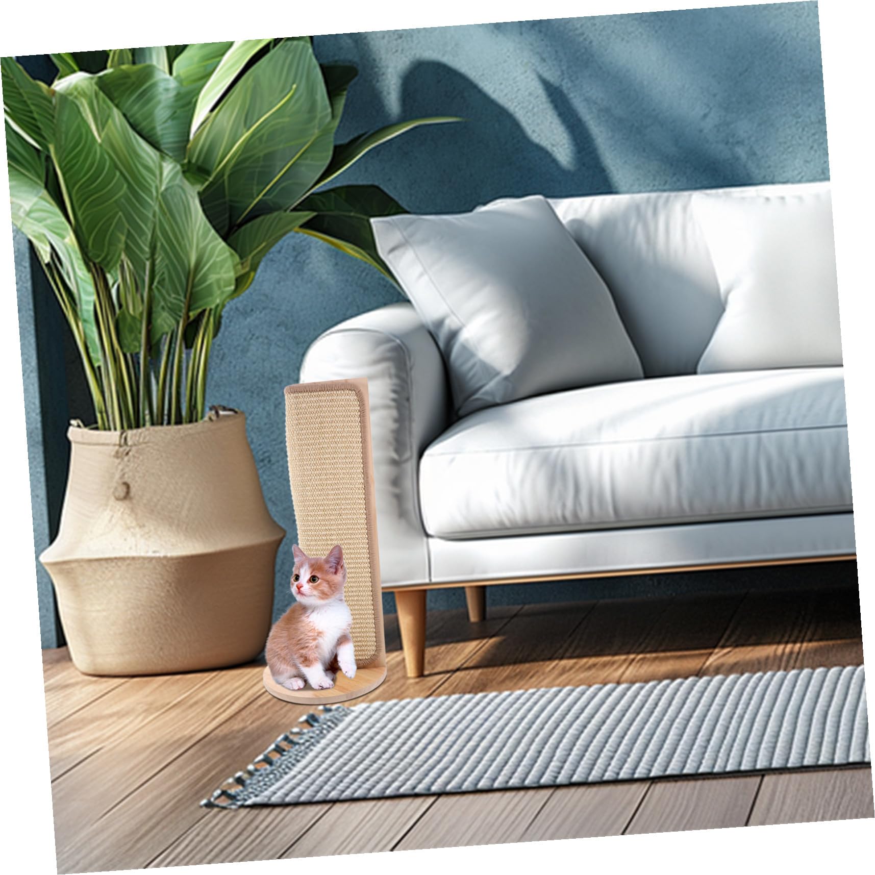 Eckwand Katzenkratzbaum, Sisal, Kratzschutz für Möbel