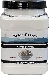 Medley Hills Farm Non-GMO Gluten-Free Corn Starch Powder 1.25 lbs Reusable Container - Pure Thickener for Sauces Soups Gravies