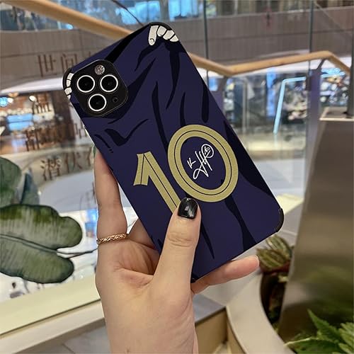 Miniatura 10 de Slrioks Messi Jersey - Funda de fútbol para iPhone 14 13 12 11 Pro Max Plus Mini Xr Xs X 7 8 6 de silicona de cuero fino a prueba de golpes