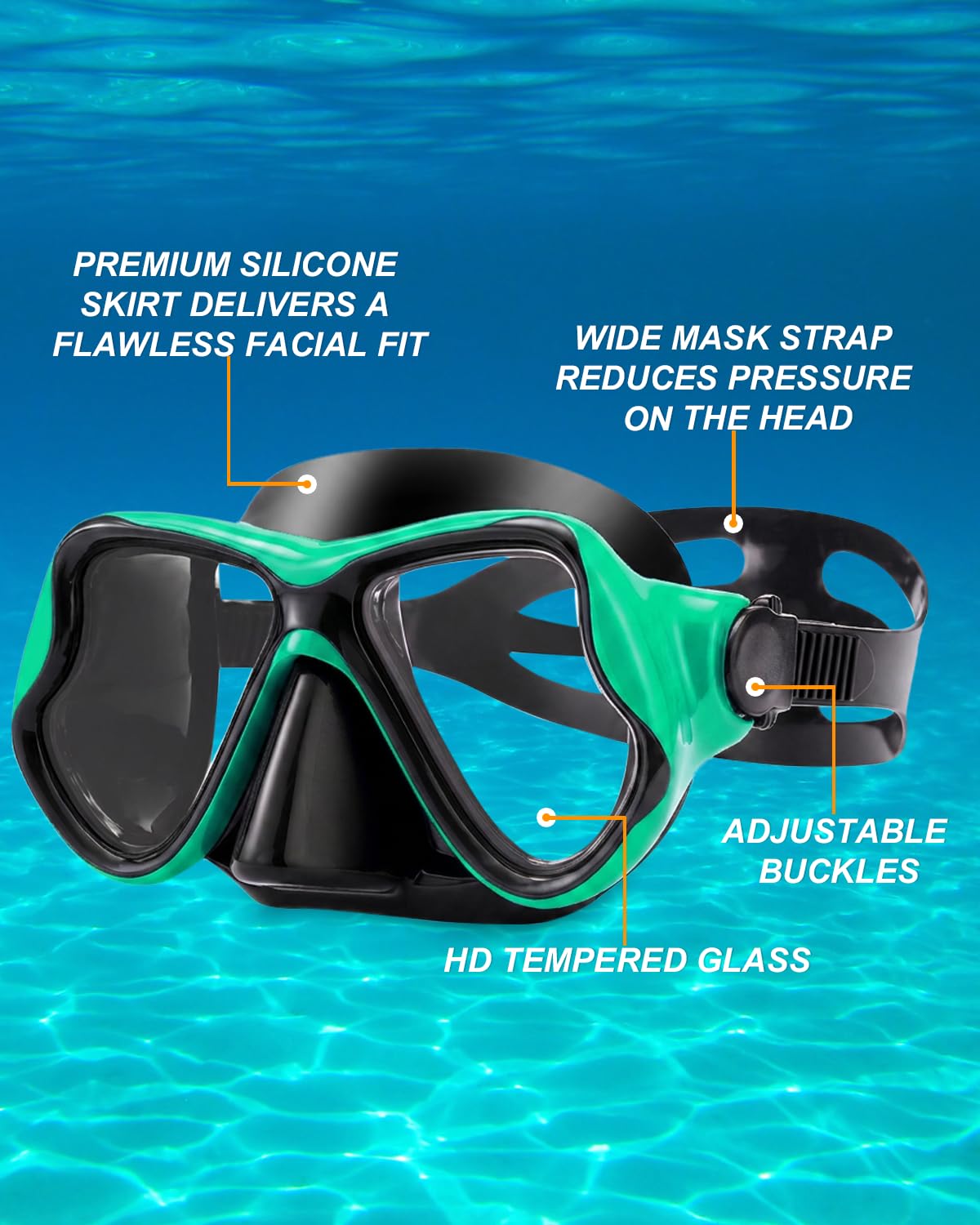 Equipo de Snorkel para Adultos - Máscara de Buceo Seca - Gafas de natación - Máscara de Buceo - Máscara de Buceo - Máscara de Buceo - Máscara de Buceo - Máscara de Buceo