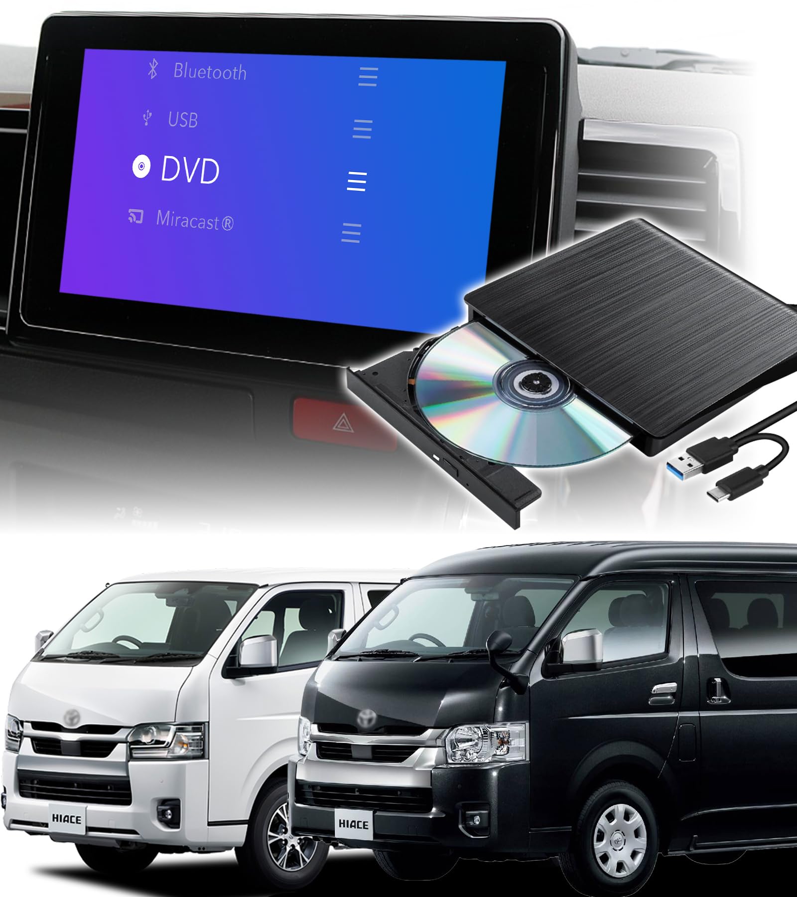 Amazon.co.jp: 【ハイエース適用】 OMEGATECH【国内正規品】 車載DVD