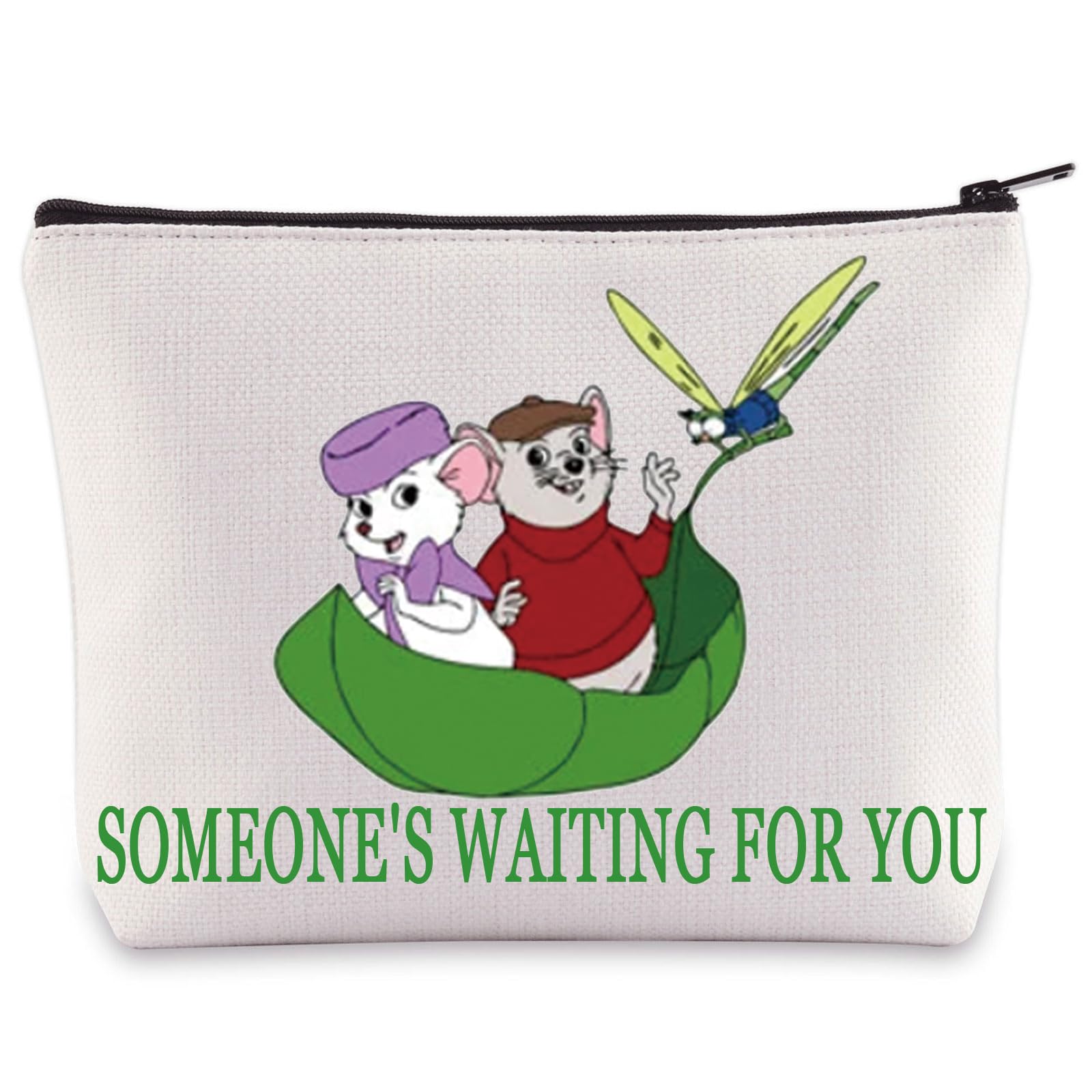 WZMPA Bernard Fans Cosmetic Bag Miss Bianca Lovers Gifts Someone's Waiting For You Makeup Zipper Pouch Bag Kudi Merchandise (Someone's Waiting)