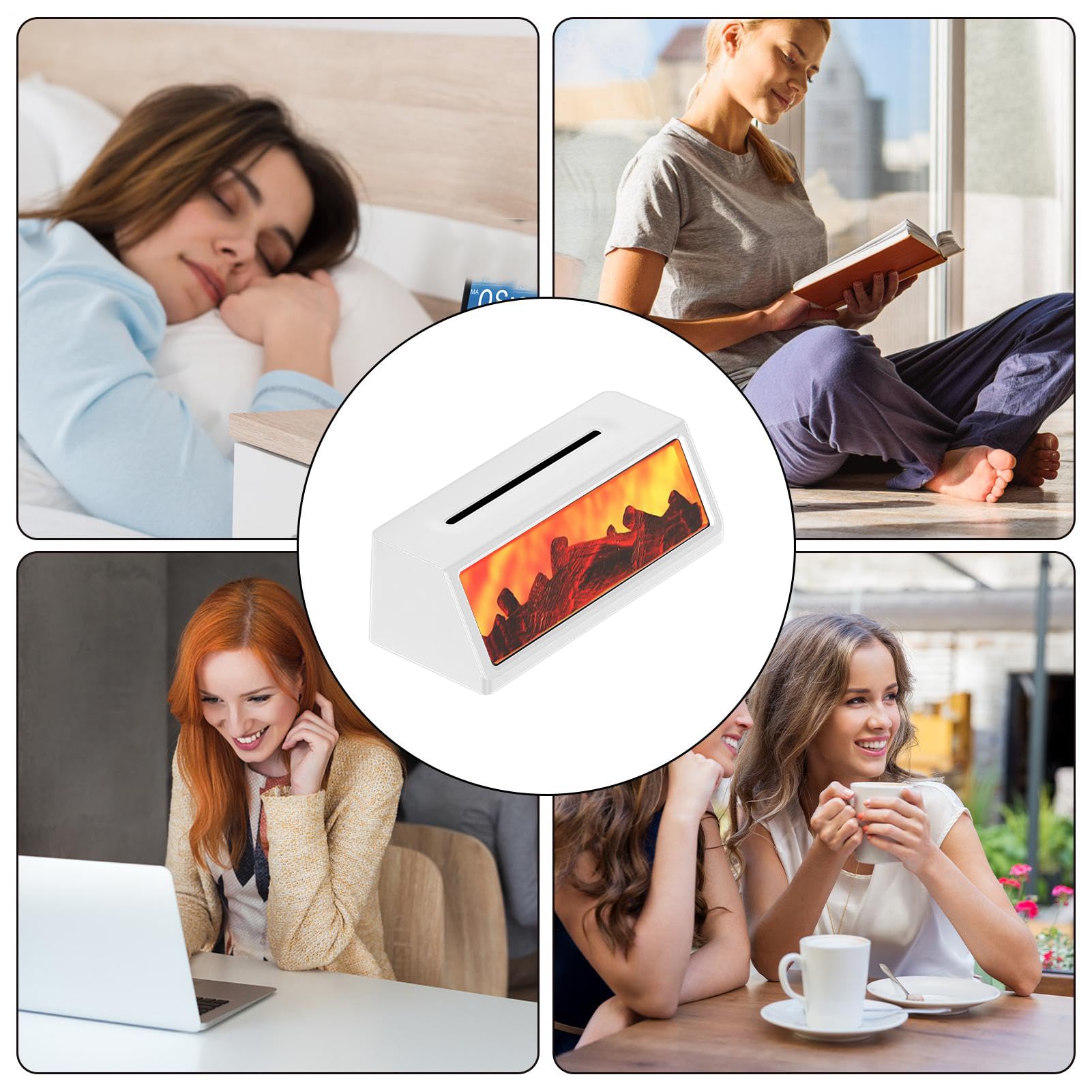 Diffusore automatico per aromaterapia, a forma di stufa a carbone | stile retrò, per camera da , umidificatore a ultrasuoni con luce LED, silenzioso, con serratura di sicurezza, ideale per