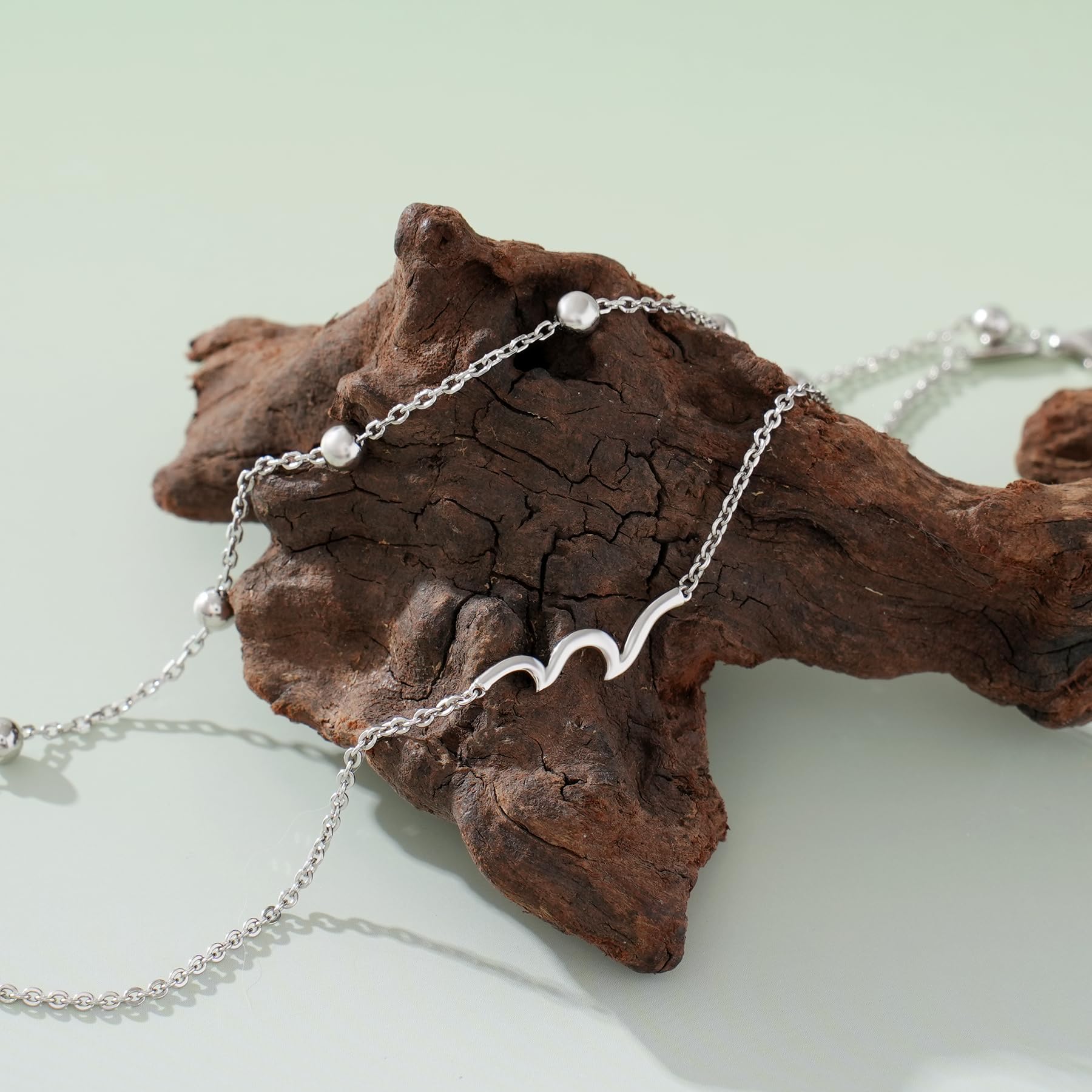 CHIC & ARTSY Braccialetti Alla Caviglia in Argento Sterling 925 Catene Per Piedi Multistrato Bracciali Gioielli Estivi da Spiaggia Per Donne