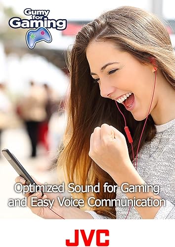 Miniatura 5 de JVC Gumy Gamer, auriculares intrauditivos con micrófono, control remoto e interruptor de silencio para juegos y chatear, sonido potente, ajuste