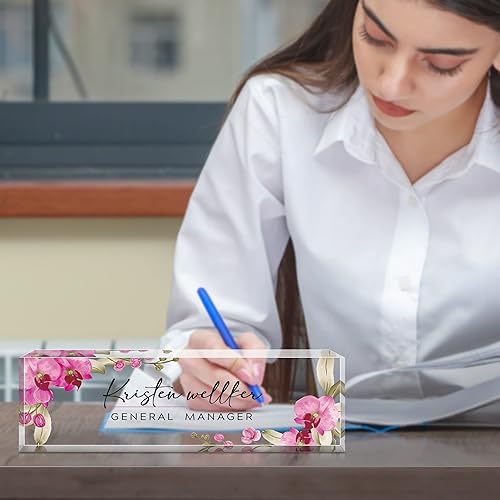 Miniatura 3 de Placa de nombre personalizada para escritorio de oficina, placa de nombre personalizada para escritorios, decoración de escritorio de oficina de