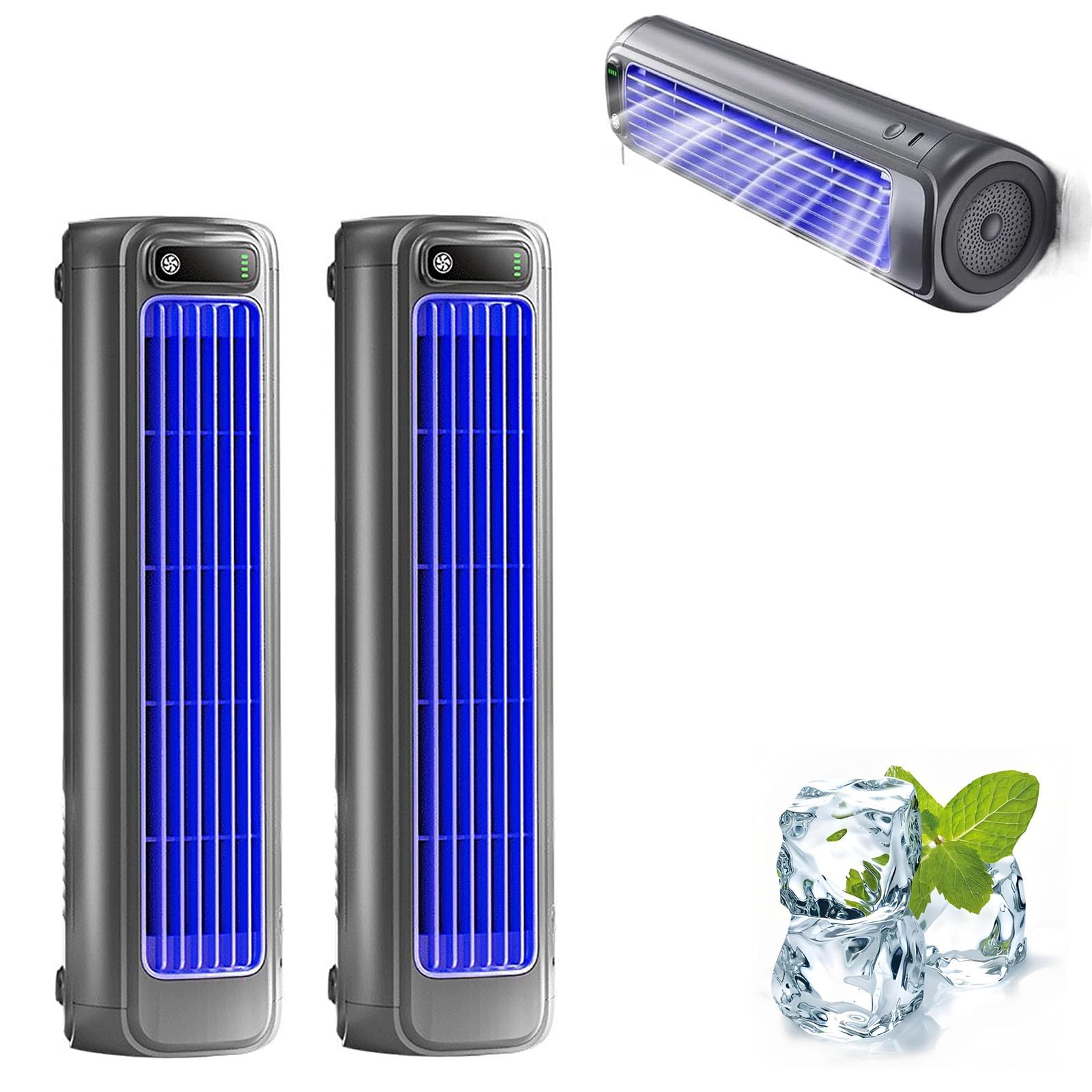 Climatiseur portable 3 vitesses ventilateur mural sans perforation USB