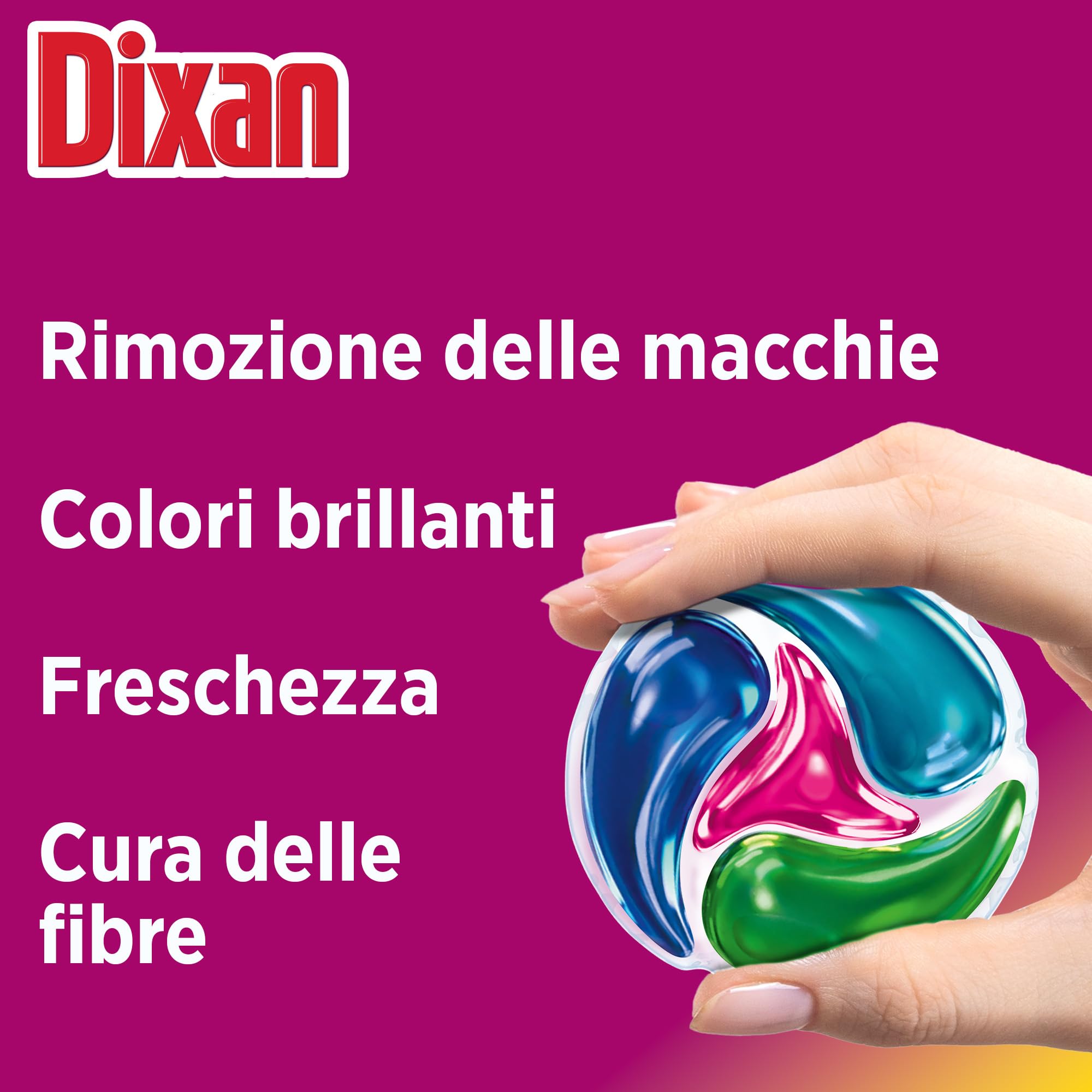 Dixan DISCS 4in1 Color Detersivo Lavatrice, 4 confezioni da 40 lavaggi, Capsule lavatrice per colori vivaci, pulizia profonda del bucato e freschezza igienica per lavatrice, Rimuove le macchie da 20°C