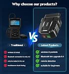 OBD2 Scanner Reader Bluetooth Wireless Auto Diagnostic Scan Tool for iOS & Android for Performance Test Bluetooth 5.4 Car Check Engine Car Code Reader, Clear Error Code Live Data Reset Exclusive APP