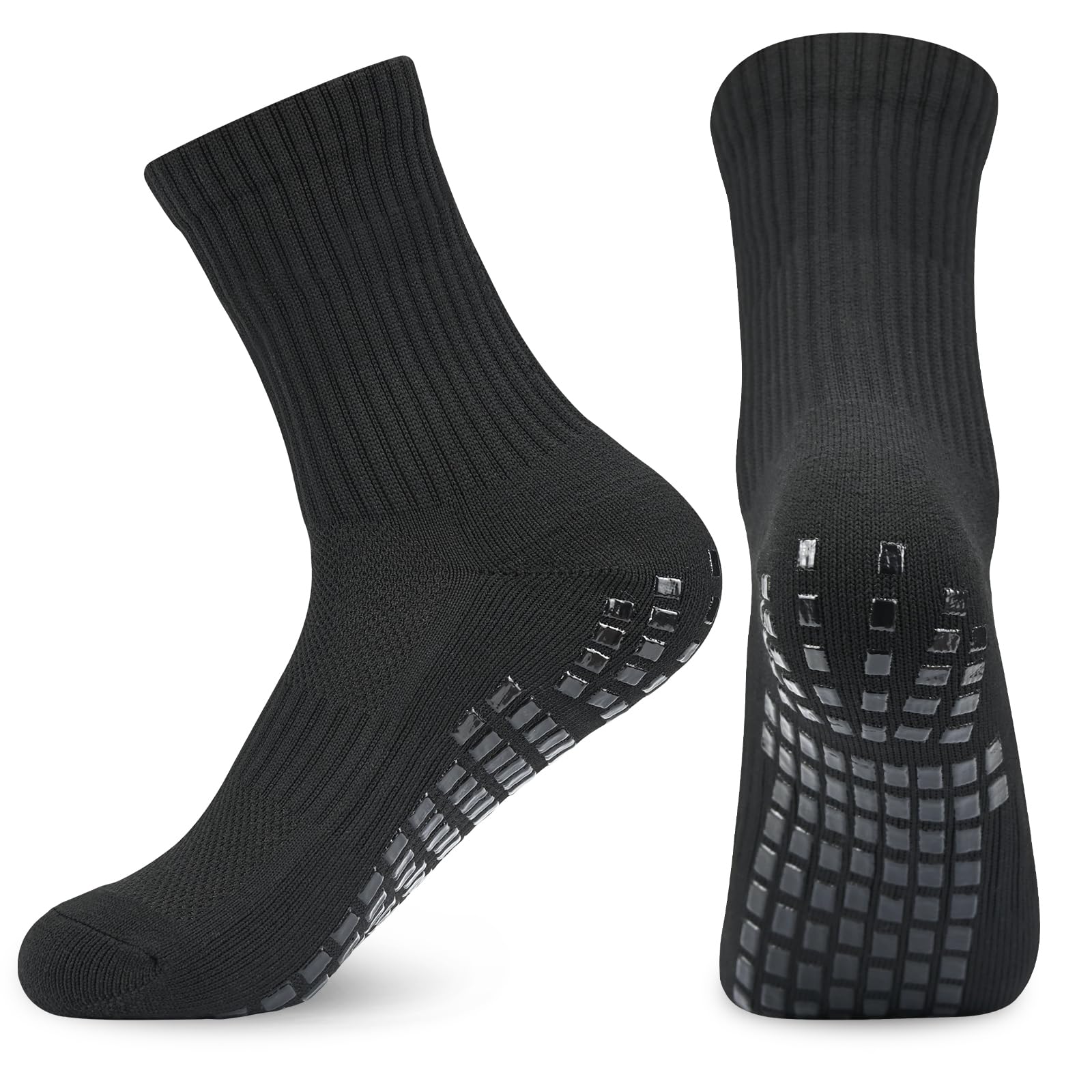 Chaussettes de football antidérapantes pour enfants, lot de 3 paires, tailles 31-34/35-38
