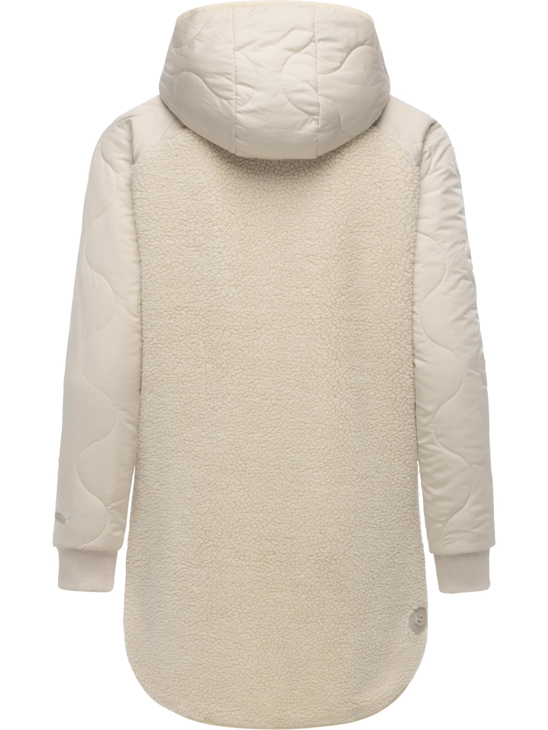 Ragwear Damen Teddyfleece Kurzmantel warmer Plüschmantel mit Kapuze Longeddy YOUMODO XS-XXL
