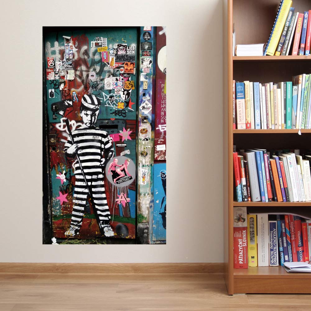 Amazon｜MU3アクセント壁紙 ストリートアート W600×H1060mm 海外