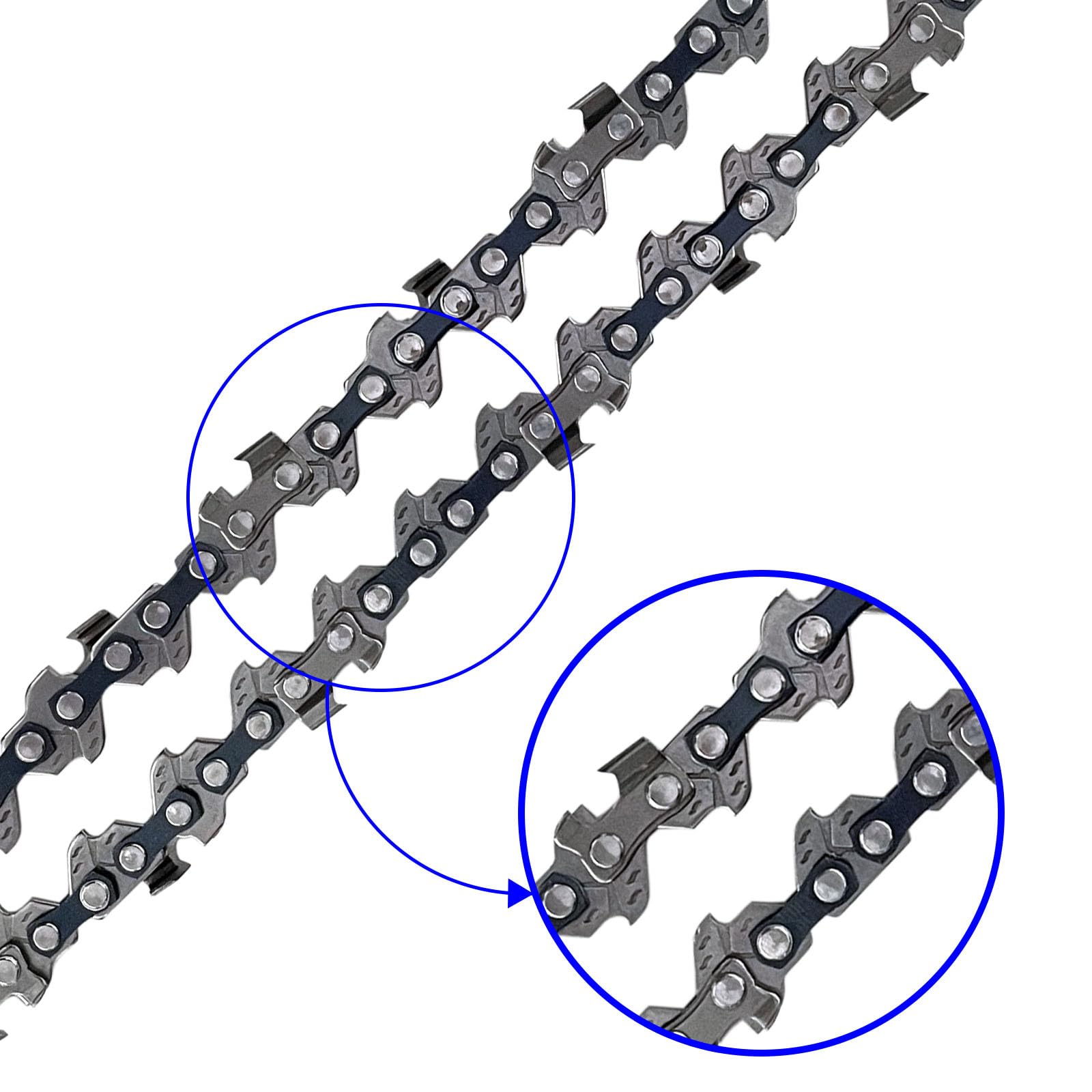 2 x Sägekette 20 cm 3/8'' 1,1 mm, Kettensäge Kette kompatibel für Bosch GKE 18V-20, kettensägenketten kompatibel mit GKE 18V-20