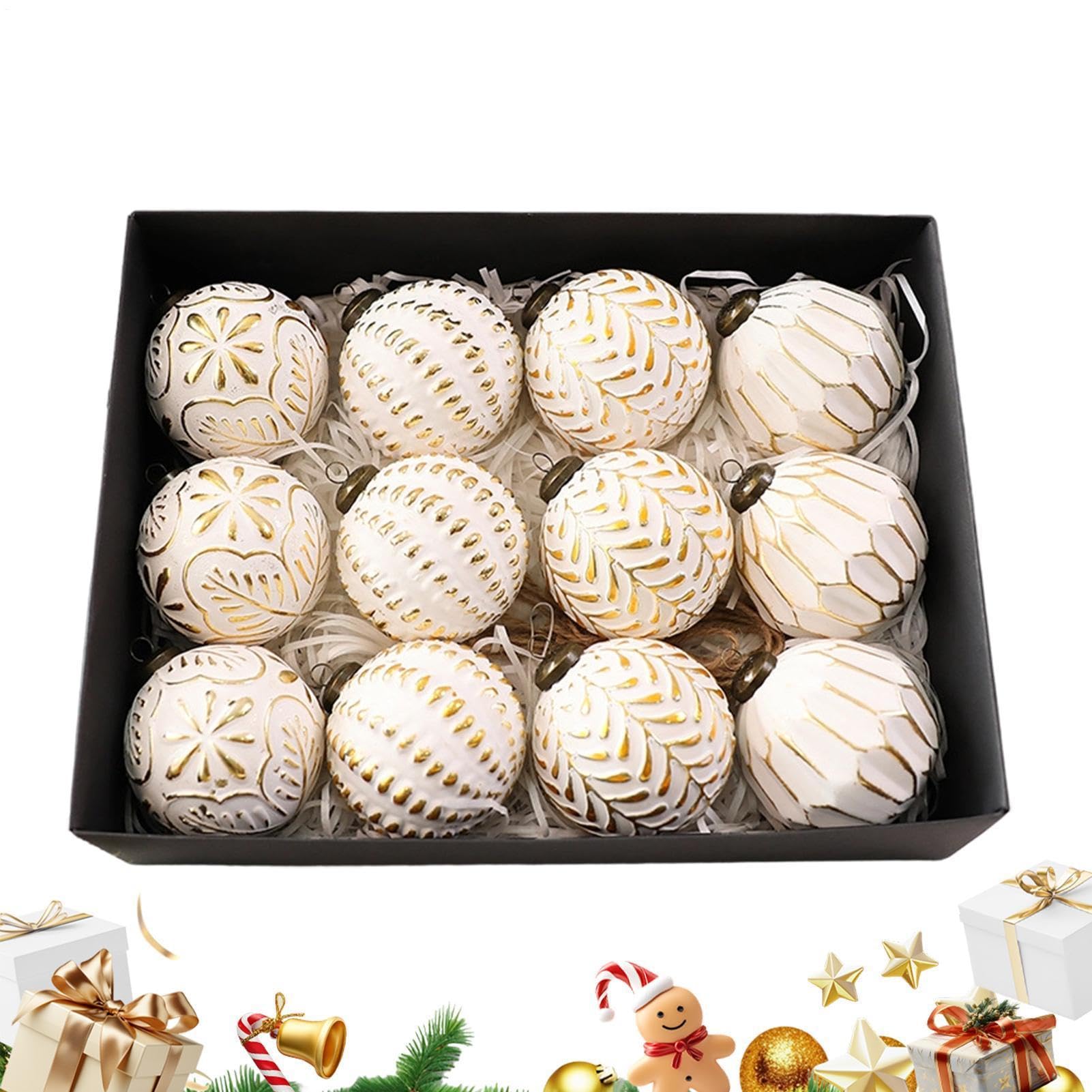 Bolas de Navidad Pack De 12 Piezas Colgante Vintage para Colgar
