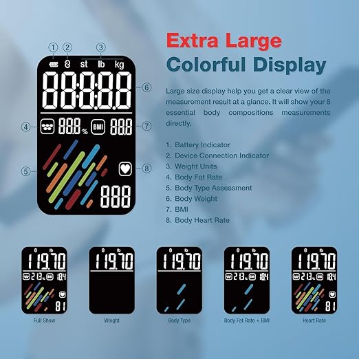 Báscula Corporal Inteligente y Báscula de Cocina Digital con App Bluetooth miniatura 3