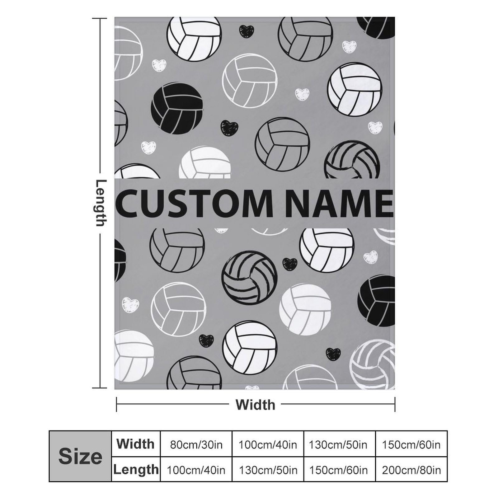 Anydia Volleyball Blanket Gifts 80 X 60 Inch for Adult,Volleyball Custom Fannel Fleece Super Soft Throw Blanket Travel Blanket for Bed Couch Sofa