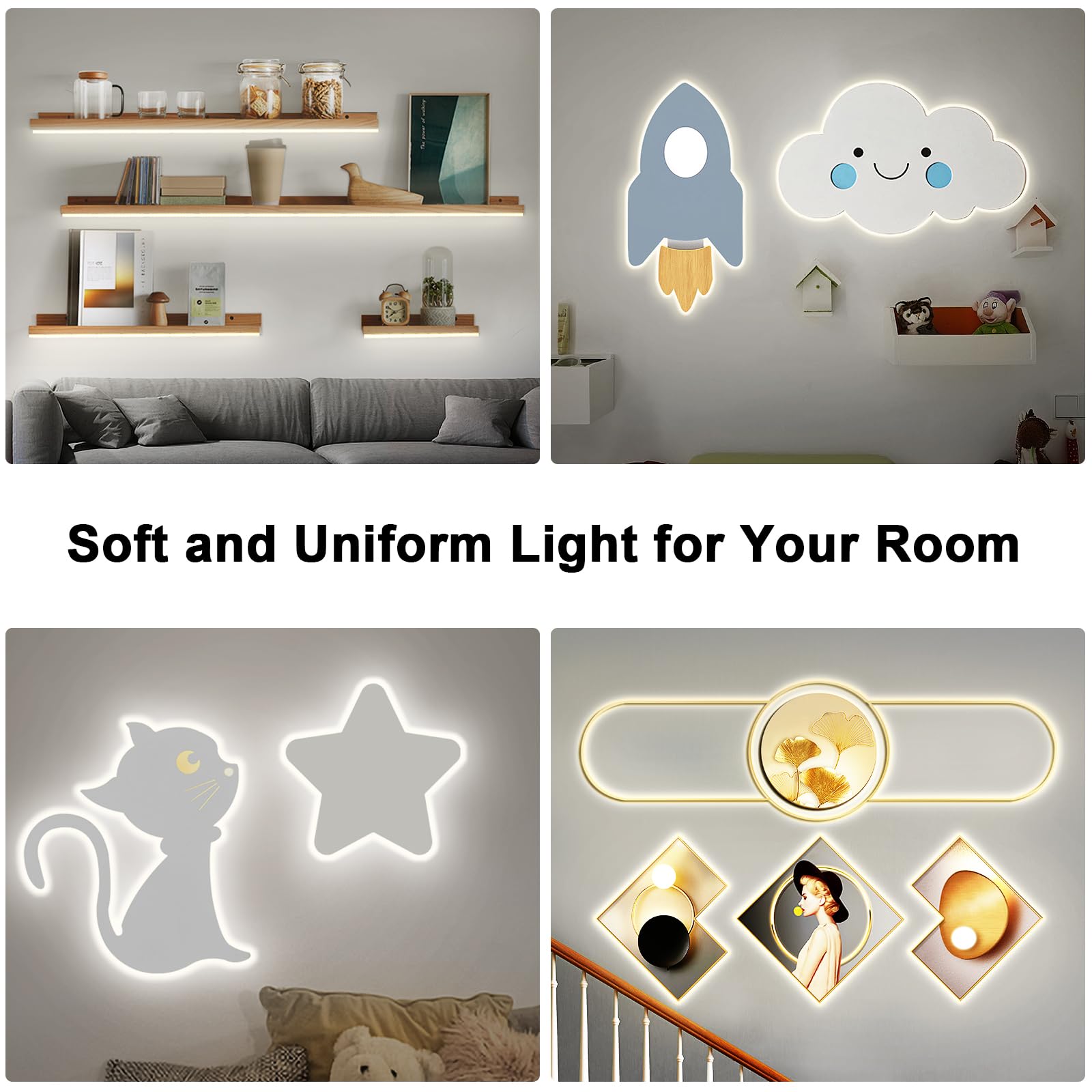 Tatazone Striscia LED COB con telecomando RF, 5 m, 4000 K, 384 LED/m, dimmerabile, bianco neutro, striscia di luce COB flessibile, tagliabile, per stanza, cucina, armadio, scale