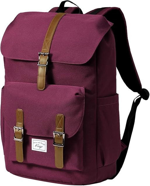 Laptop Backpack for Women, KASGO Water Resistant 15.6 inch Computer Rucksack Vintage School Backpack Casual Daypack for Teenagers Boys Girls College Travel Work Hiking