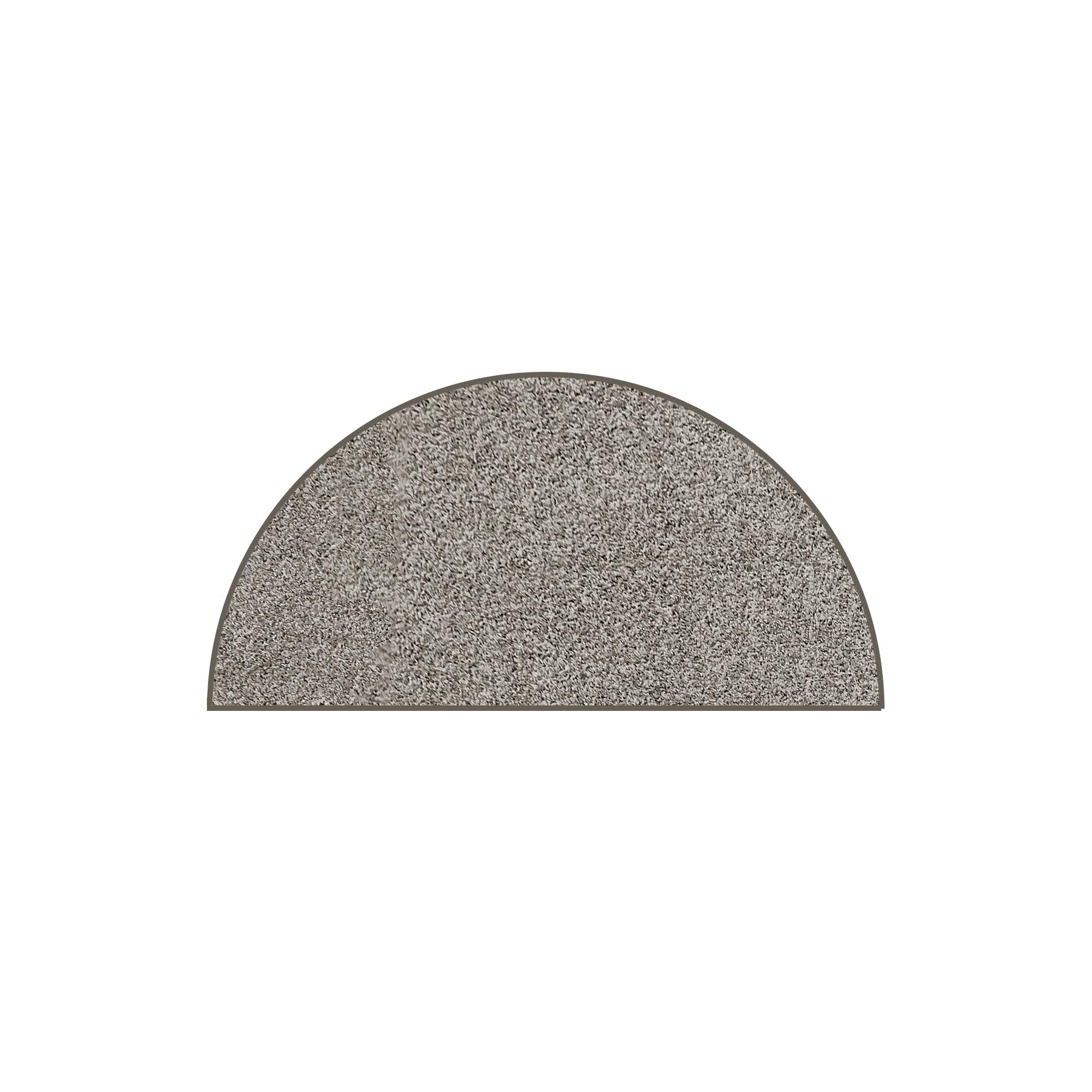 KOECKRITZ Custom Cut-to-Fit Indoor Frieze Area Rug Pewter Gray Half Round