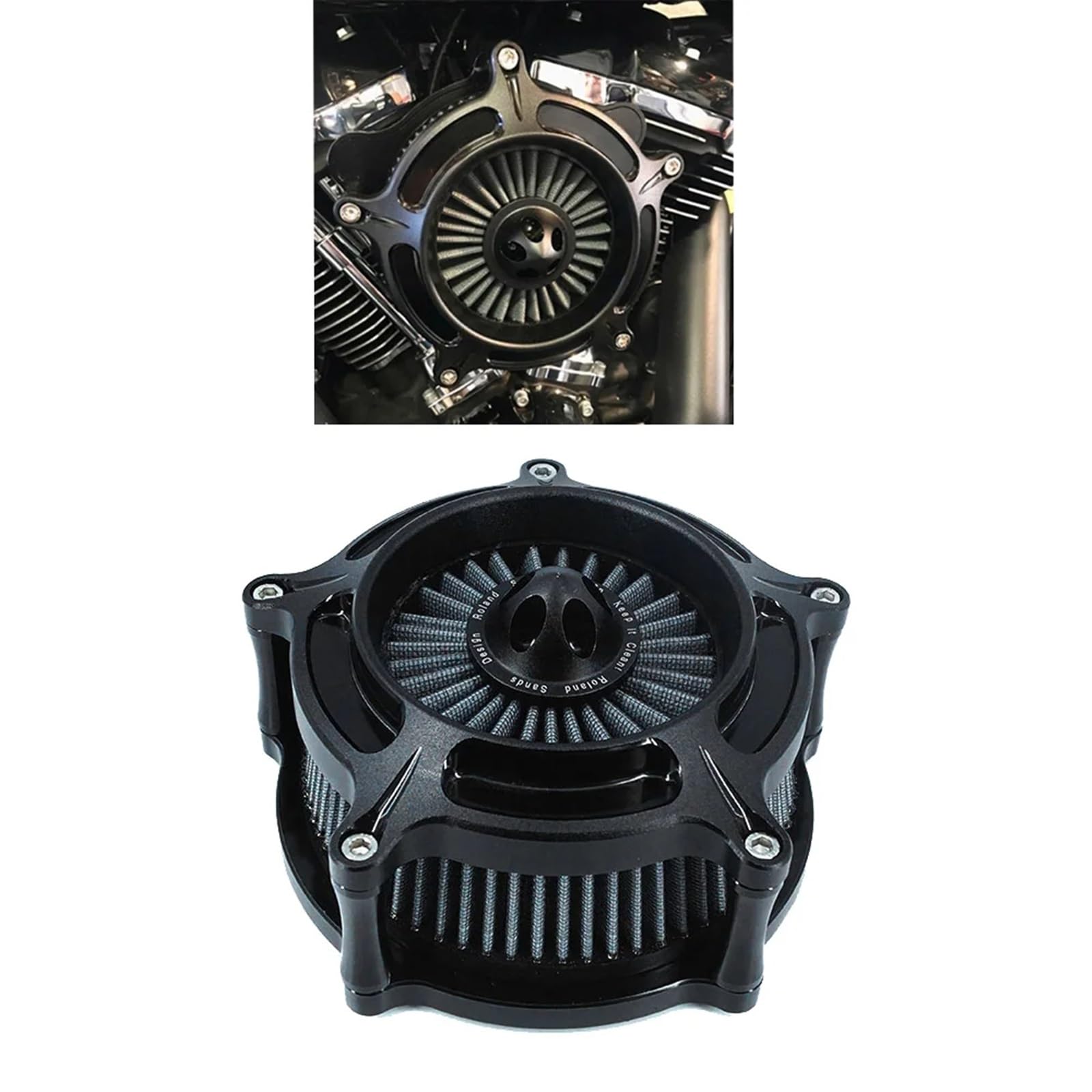 Filtro Aria Moto Per XL Sportster Per Dyna Per Softail Per Touring Moto Turbina Spike Filtro Dell'aria Filtro Di Aspirazione Filtri Dell'aria Filtro Aria Per Moto(Air Filters D)