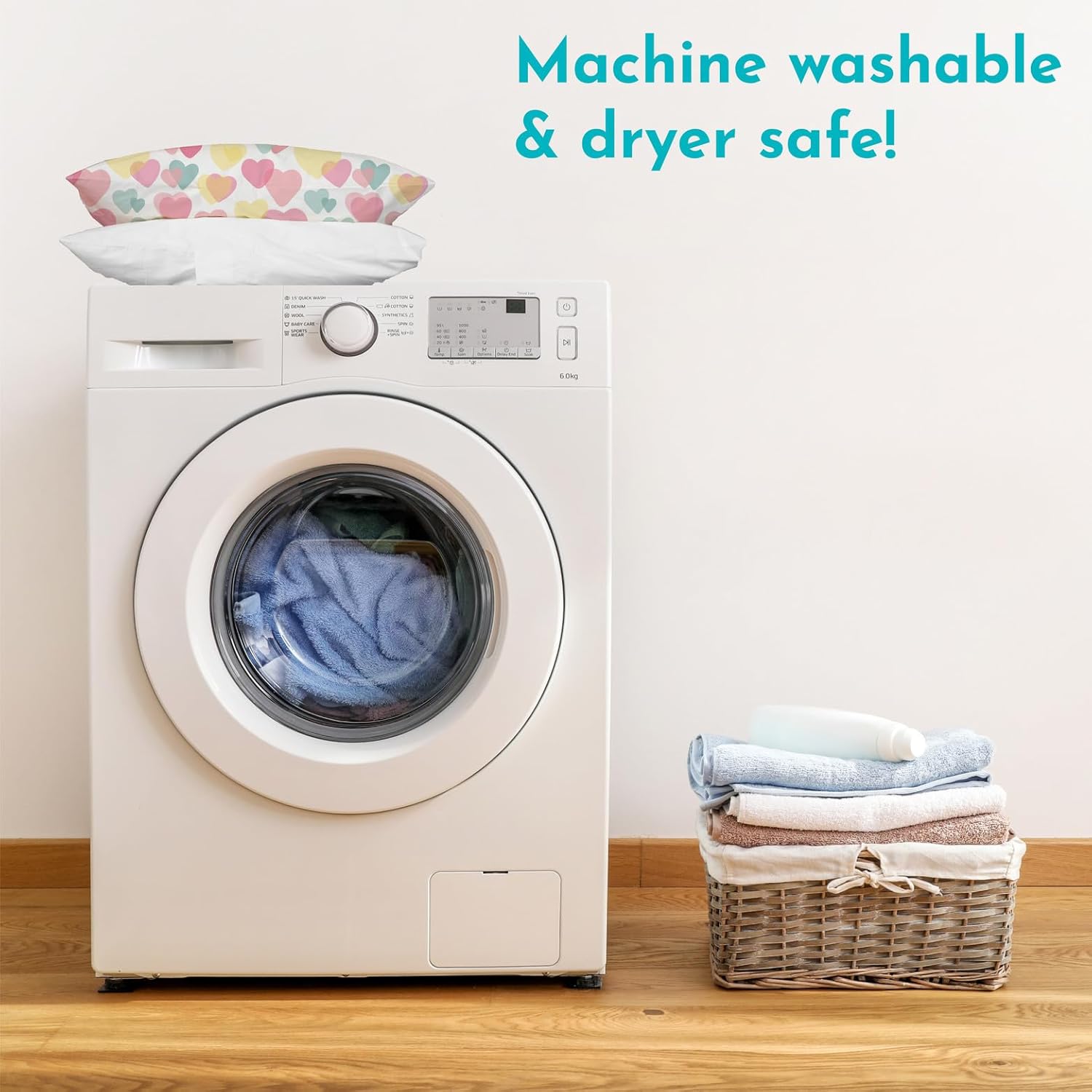 Little Sleepy Head Youth Pillow with Pillowcase 16x22, Soft Jumbo Toddler Pillows, Hypoallergenic Pillow Case - Best Kids Pillows for Sleeping, Perfect Kids Travel Pillows (Hearts) - Image 6