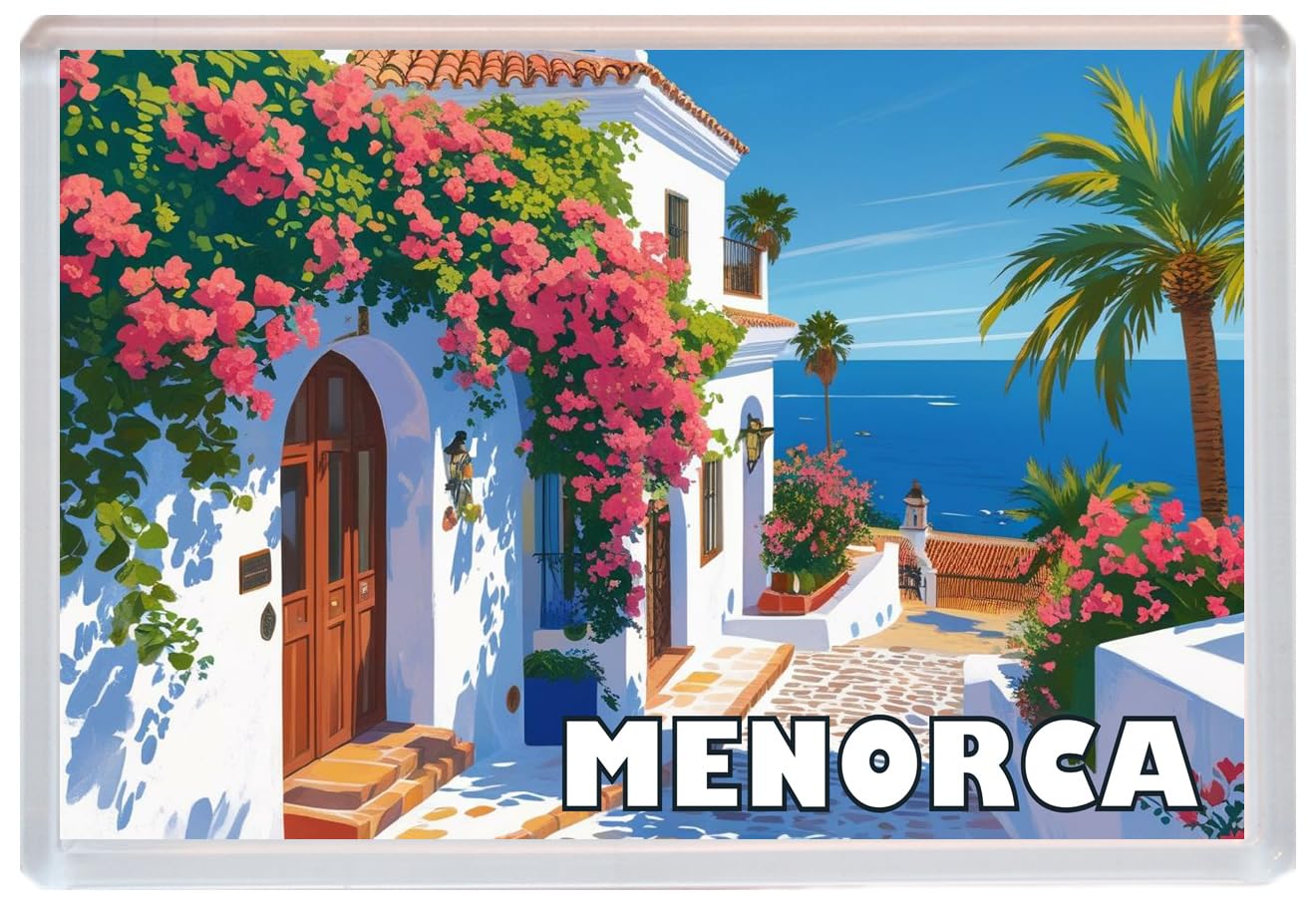 Baked Bean Store Multicolor Menorca - Spain - Jumbo Artistic Fridge Magnet 96 X 67Mm