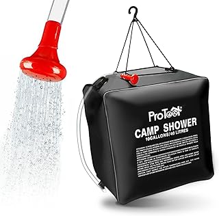 Cable Technologies Solar-Duschtasche für Camping, 20 l/40 l, Solarheizung, Maxi, tragbare Dusche mit abnehmbarem Schlauch und Duschkopf für Camping, Wandern, Wandern im Freien