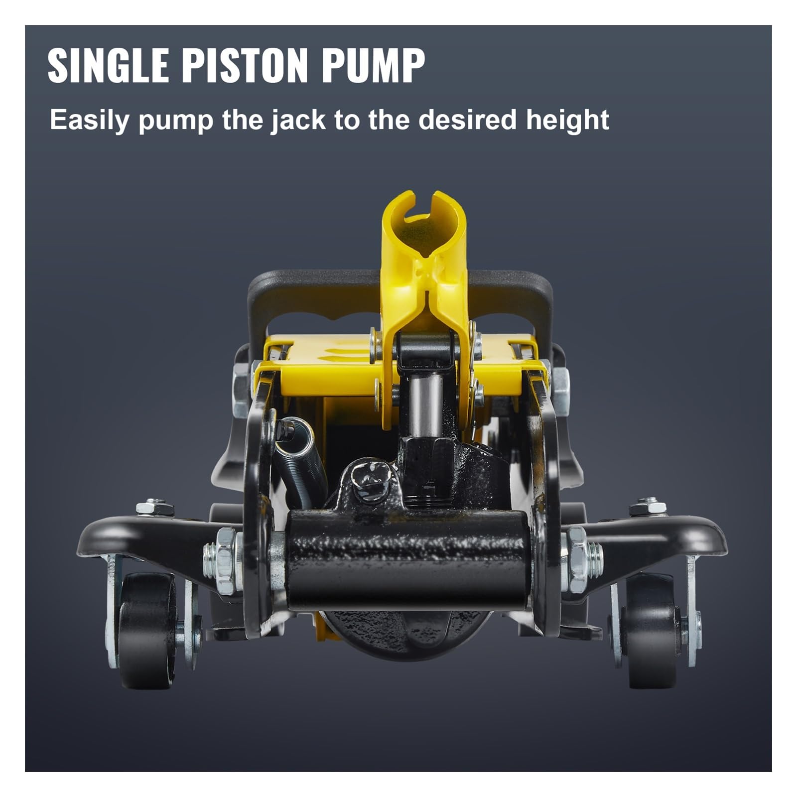 Jack - Gato hidráulico de piso de 2.5T neumático de perfil bajo, gato de piso de acero resistente con bomba de elevación de pistón único, kit de gato de coche