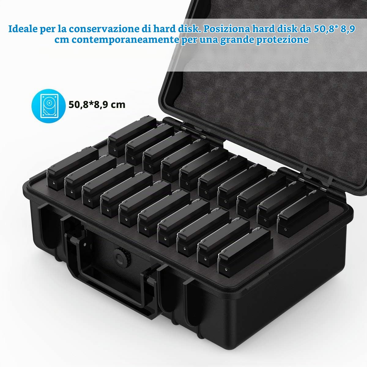 ORICO Custodia Hard Disk Esterno Disco Protettiva per Rigido 3.5, Protezione per 3.5 Durevole Custodia Cavi,Nero