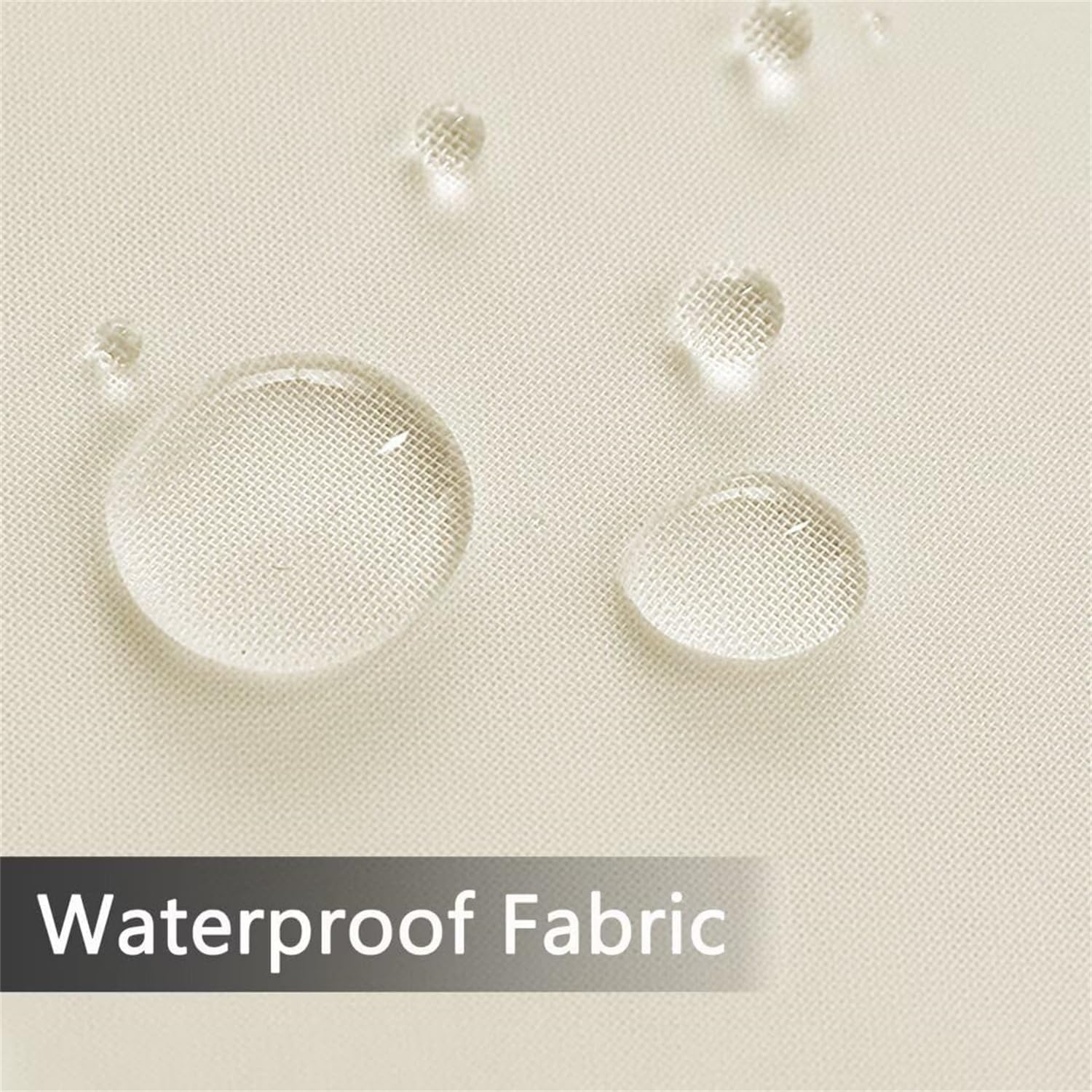 LINGKY Outdoor Vorhang Wetterfest Transparent Sonnenschutz Outdoorvorhänge Wasserdicht Voile Vorhang Outdoor Gardinen 2 Stück für Terrassentür Pavillon Veranda (B132xH213cm,Elfenbein)