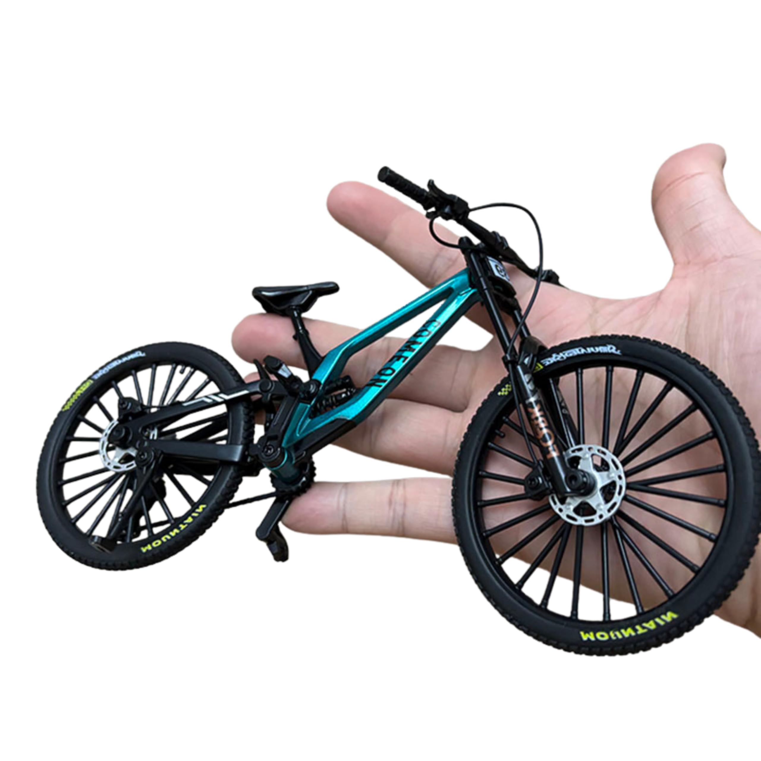 Bike Decoration | Miniature Mountain Bike 1:6 | Metal Bike | Desktop Decoration | Craft Collection for Cycling Enthusiasts and Athletes | Mini Mountain Bike New Model (Mint Green)