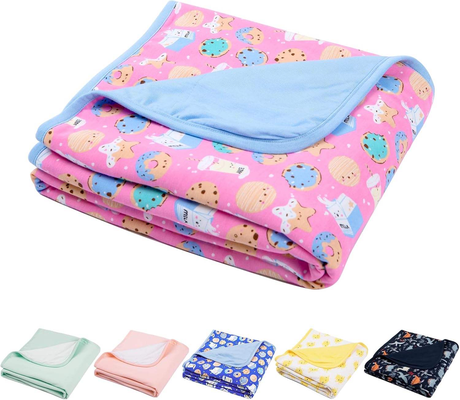 Supersoft Baby Blankets for Girls Boys, Rayon Made from Bamboo Baby Quilt - Breathable & Hypoallergenic Blanket for Bedding Crib Stroller 30"x40" (Pink Dessert)