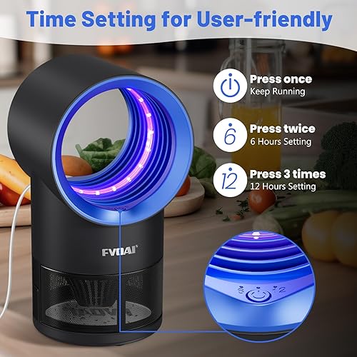 Miniatura 7 de Trampas para moscas de interior, trampa para moscas de la fruta para interiores, trampa para mosquitos, trampa para insectos con succión,