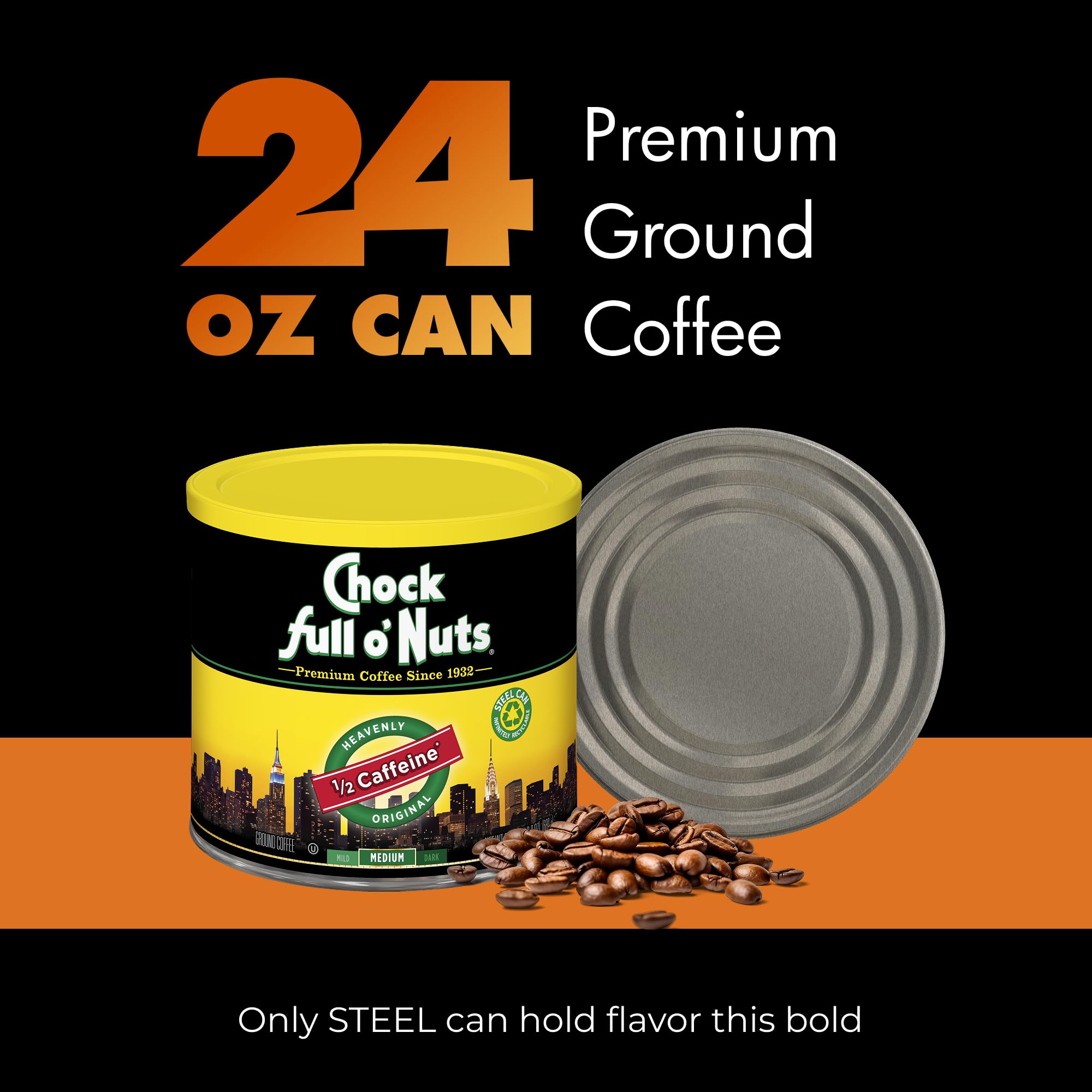 Amazon.com : Chock Full o' Nuts Heavenly Original Half Caffeine