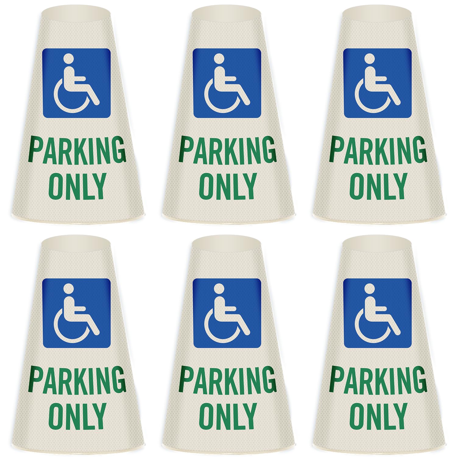 SmartSign 6-Pack "No Parking" Reflective Cone Message Sleeve Collar with Symbol, 360-Degree Visibility, Non-Adhesive Vinyl Signs for Traffic Safety Cones, 3-Side Print [Cone Not Included] — Amazon image 13