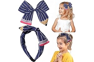 Back to School Bow Clips for Girls