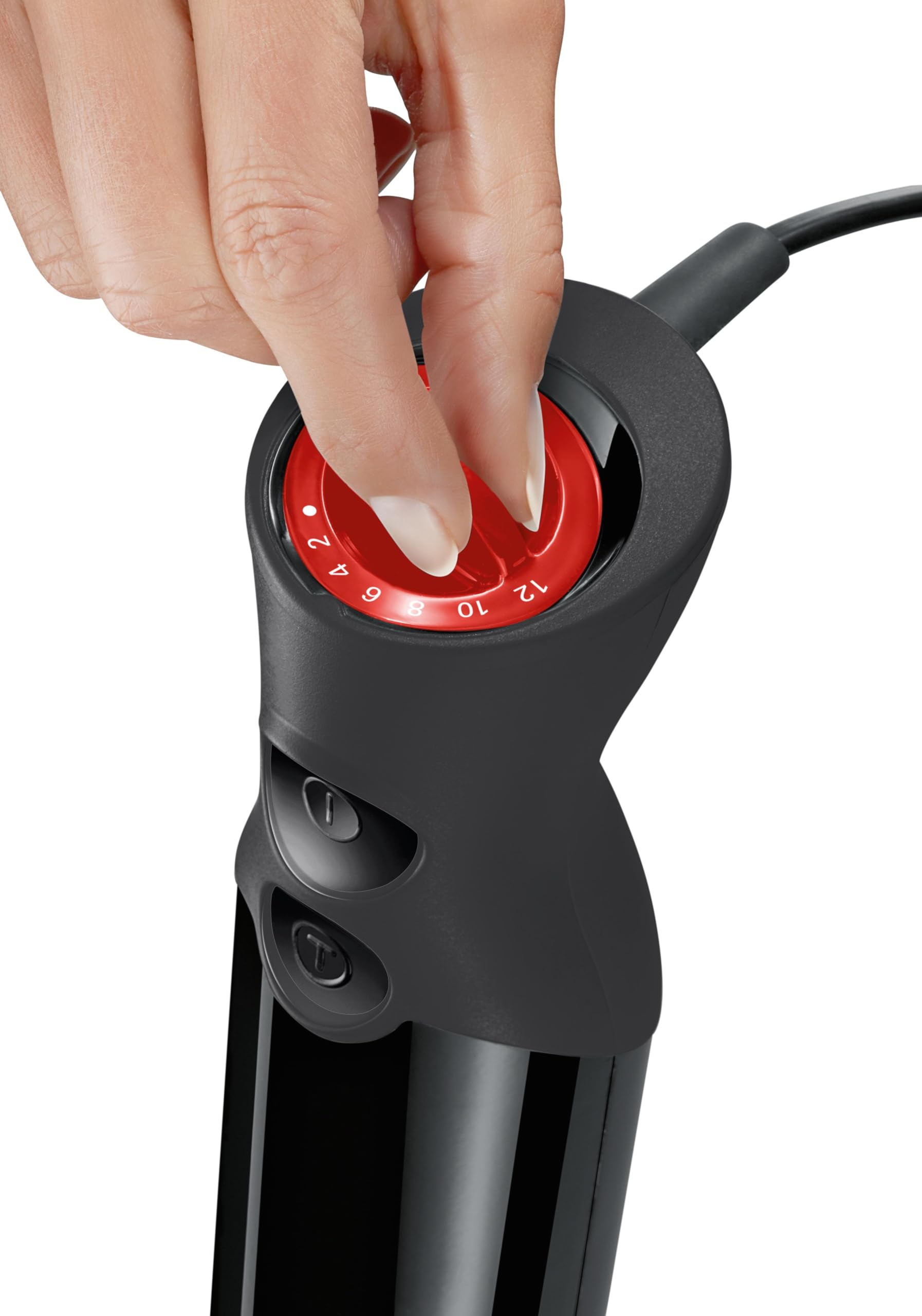 Bosch ErgoMixx – Batidora de mano 1000 W, 12+1 velocidades, Turbo, QuattroBlade, Picador y vaso, Negro antracita, MS61B6150